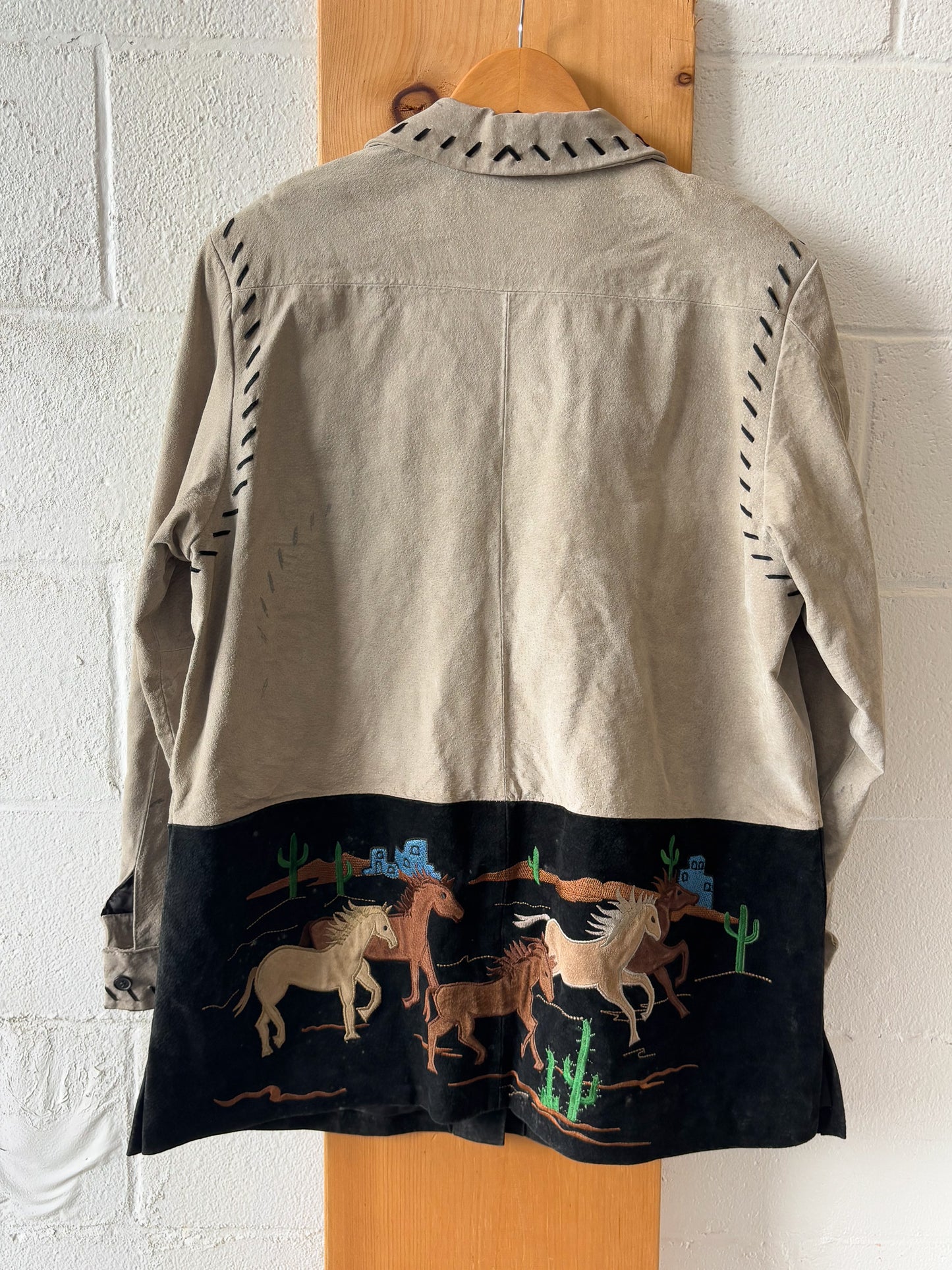 Vtg Equestrian Leather Jacket : Wms L
