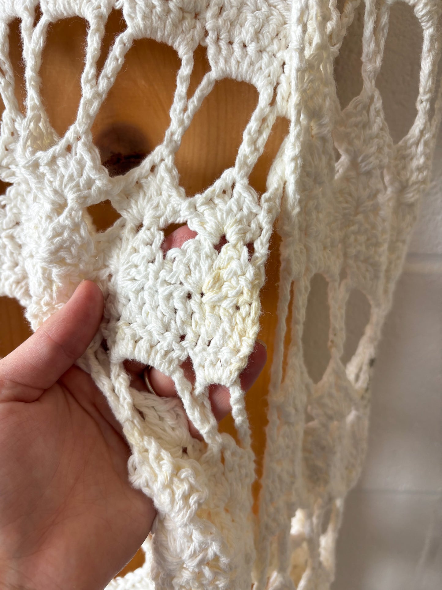 Cream Crochet Vest : M