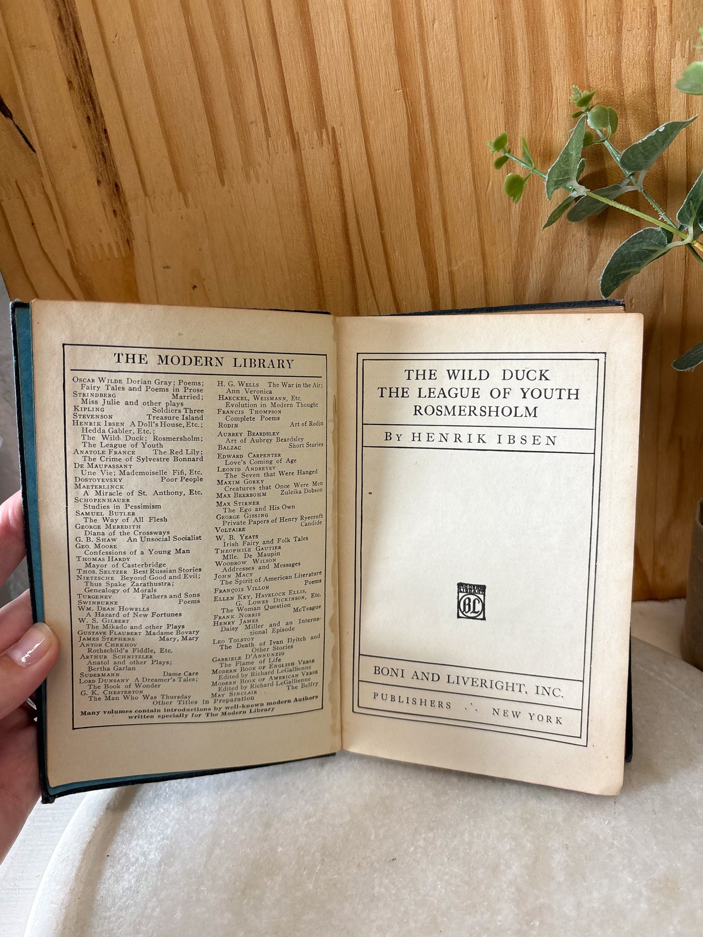 Vtg Book of Ibsen Works