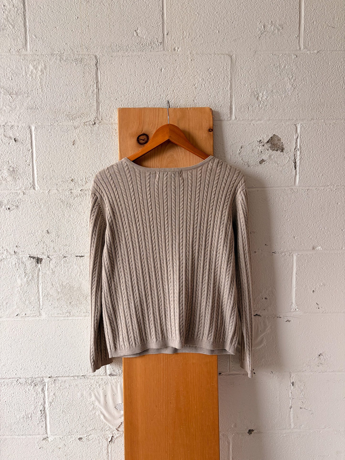 Knit Oatmeal Sweater : M