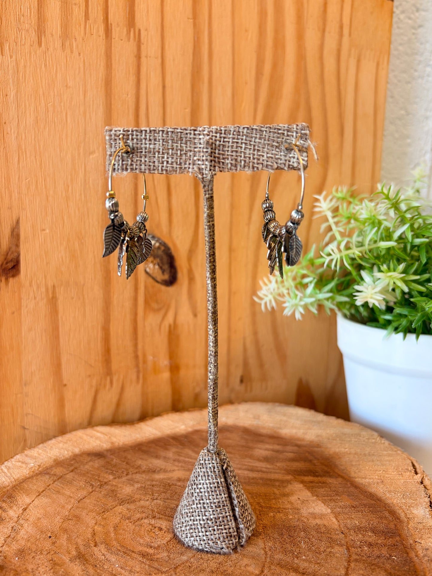 Leaf Hoop Earrings