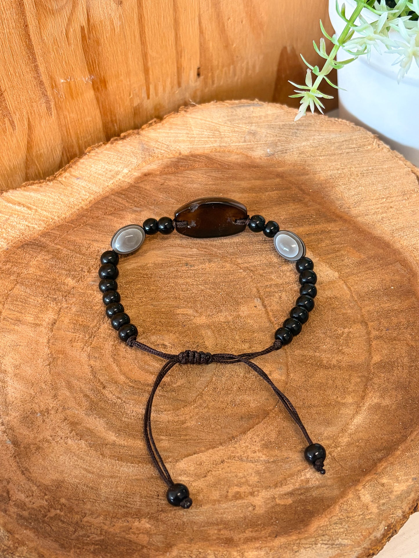 Adjustable Beaded Cord Bracelet