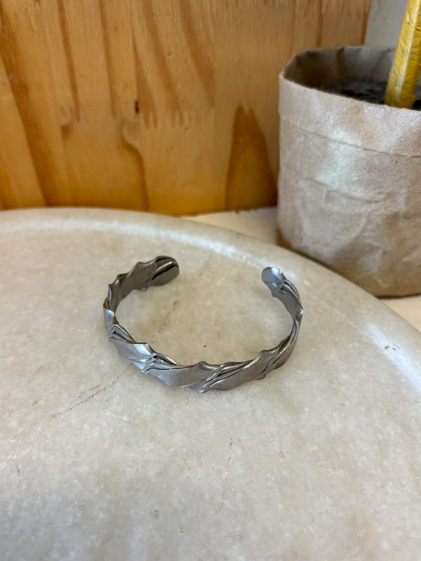 Silver Tone Cuff Bracelet