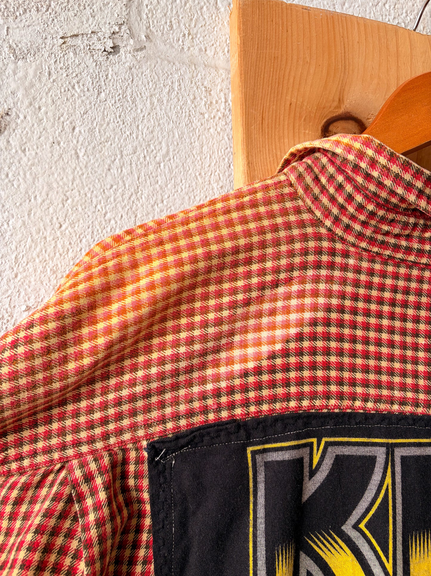 Upcycled Distressed Flannel : XL