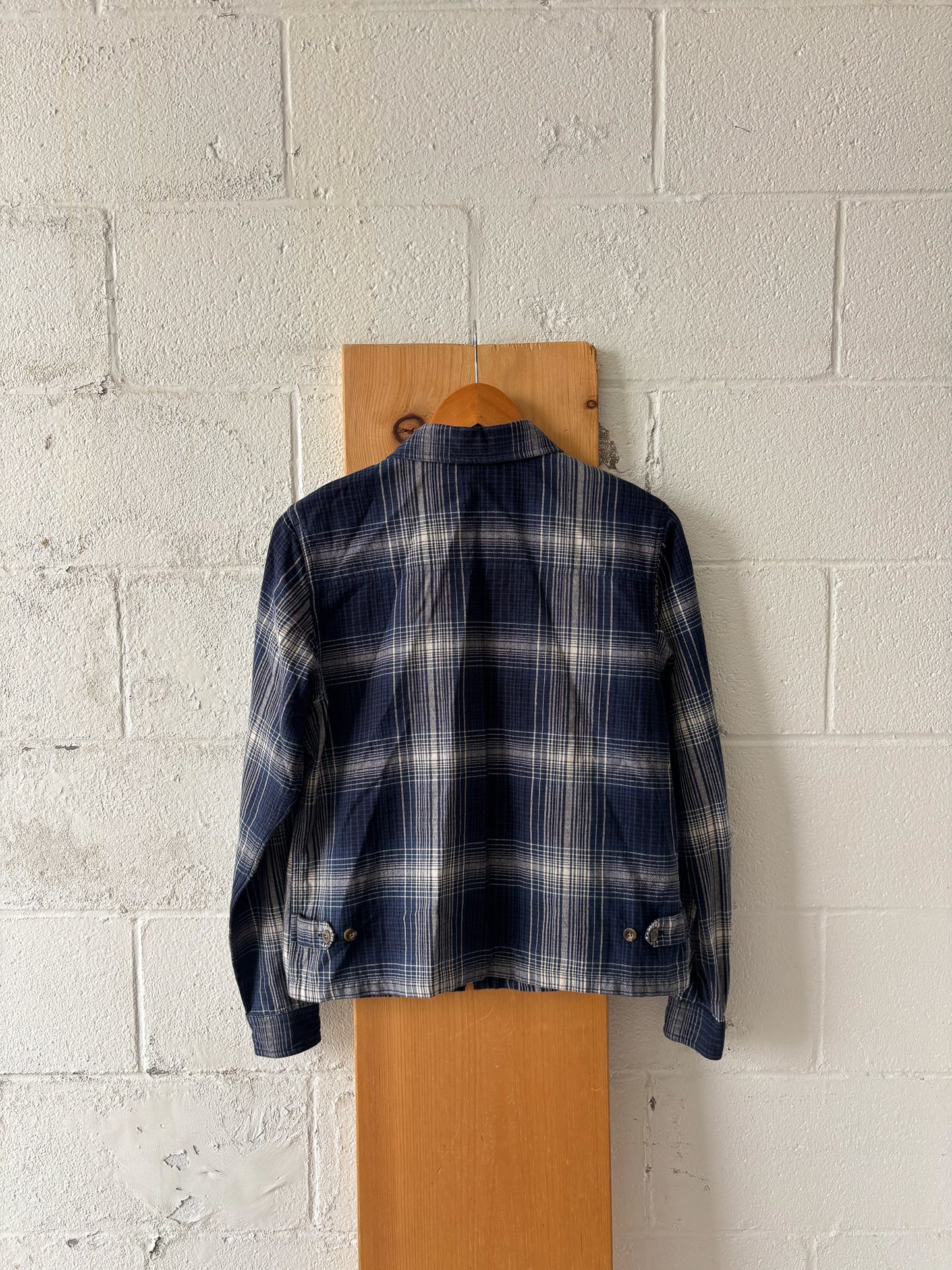 Vtg Plaid Zip Up Jacket : S