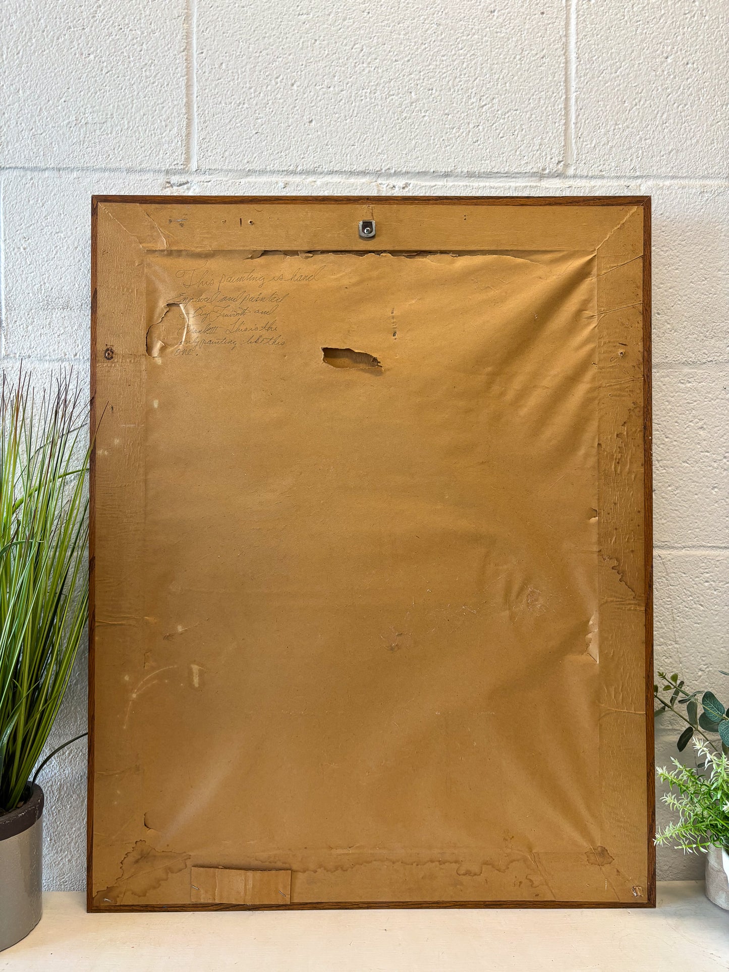 Vtg Oak Framed Mirror (Local Pick Up Only)