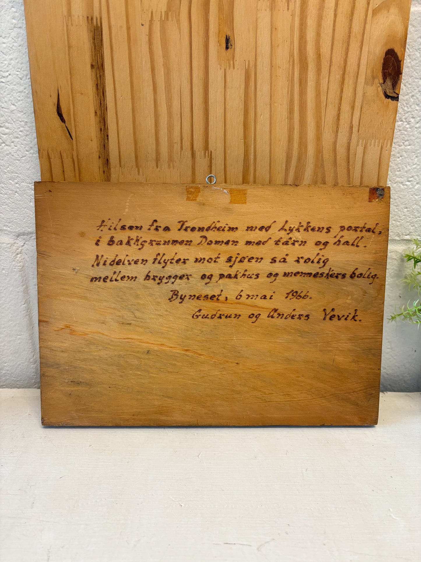 Signed Ole Bukkvoll 1966 Wood Carved Art (Local Pick Up Only)