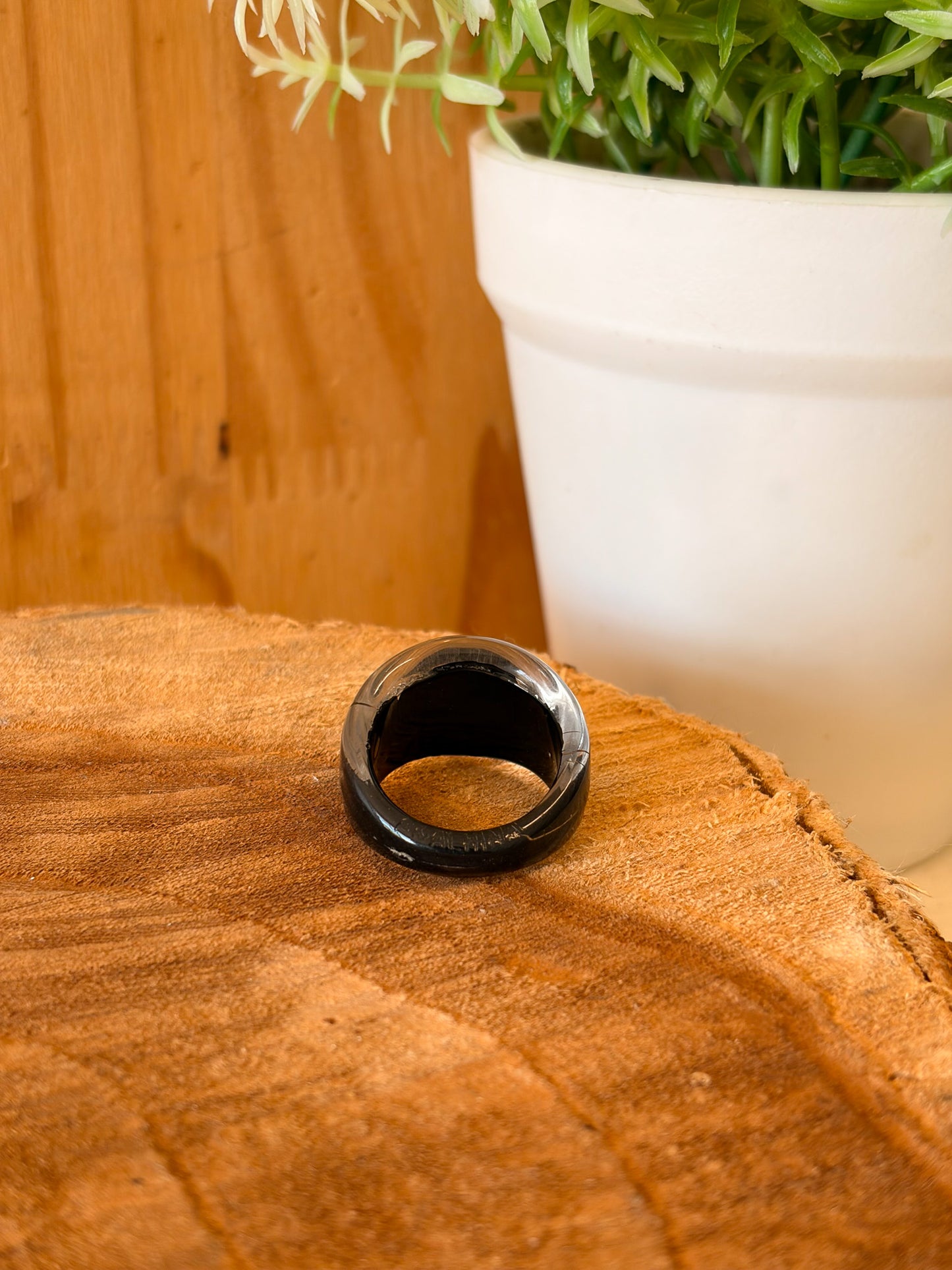 Black & White Statement Ring : Size 7.5