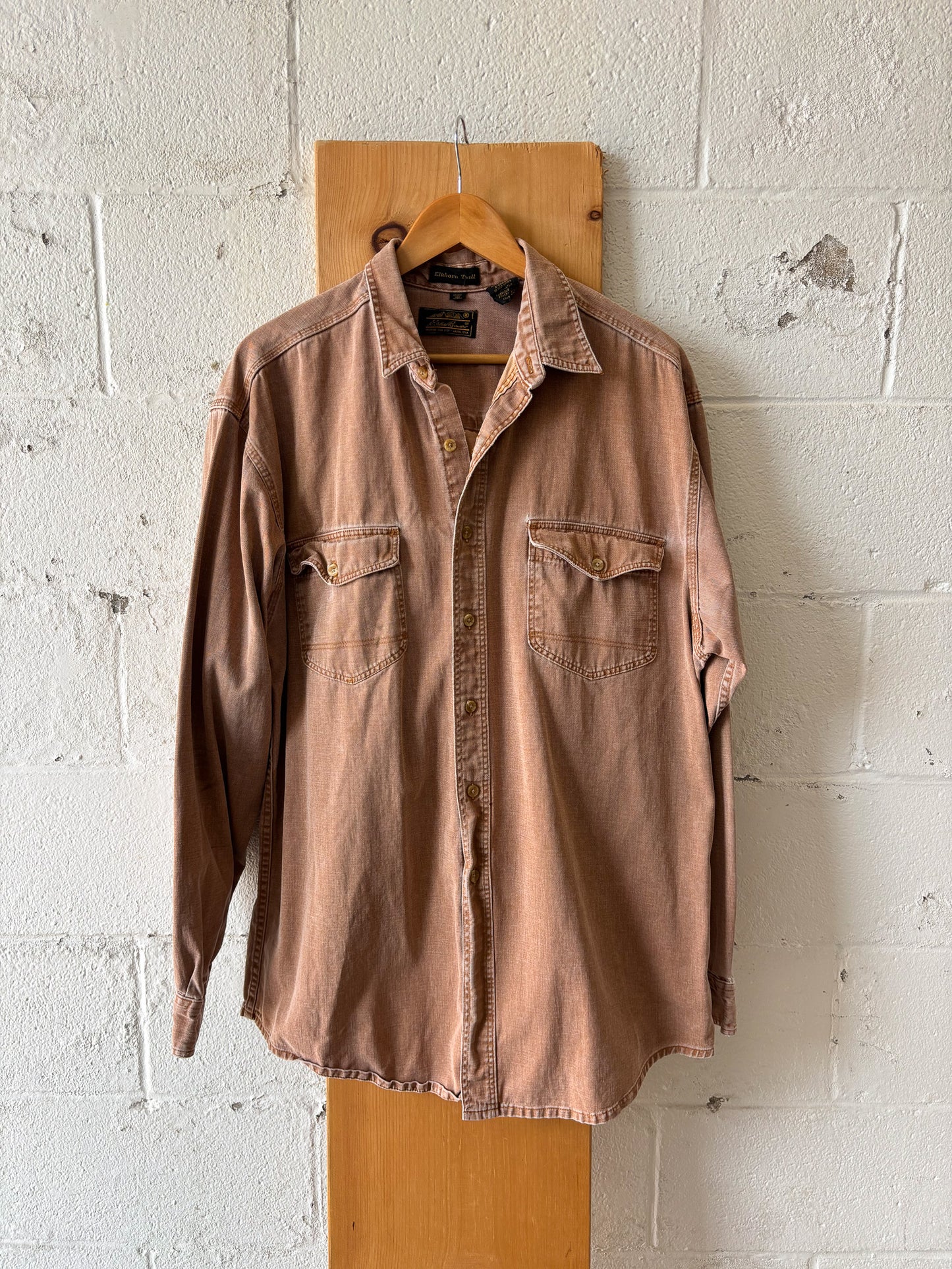 Vtg Elkhorn Twill Eddie Bauer Button Up : Tall XL