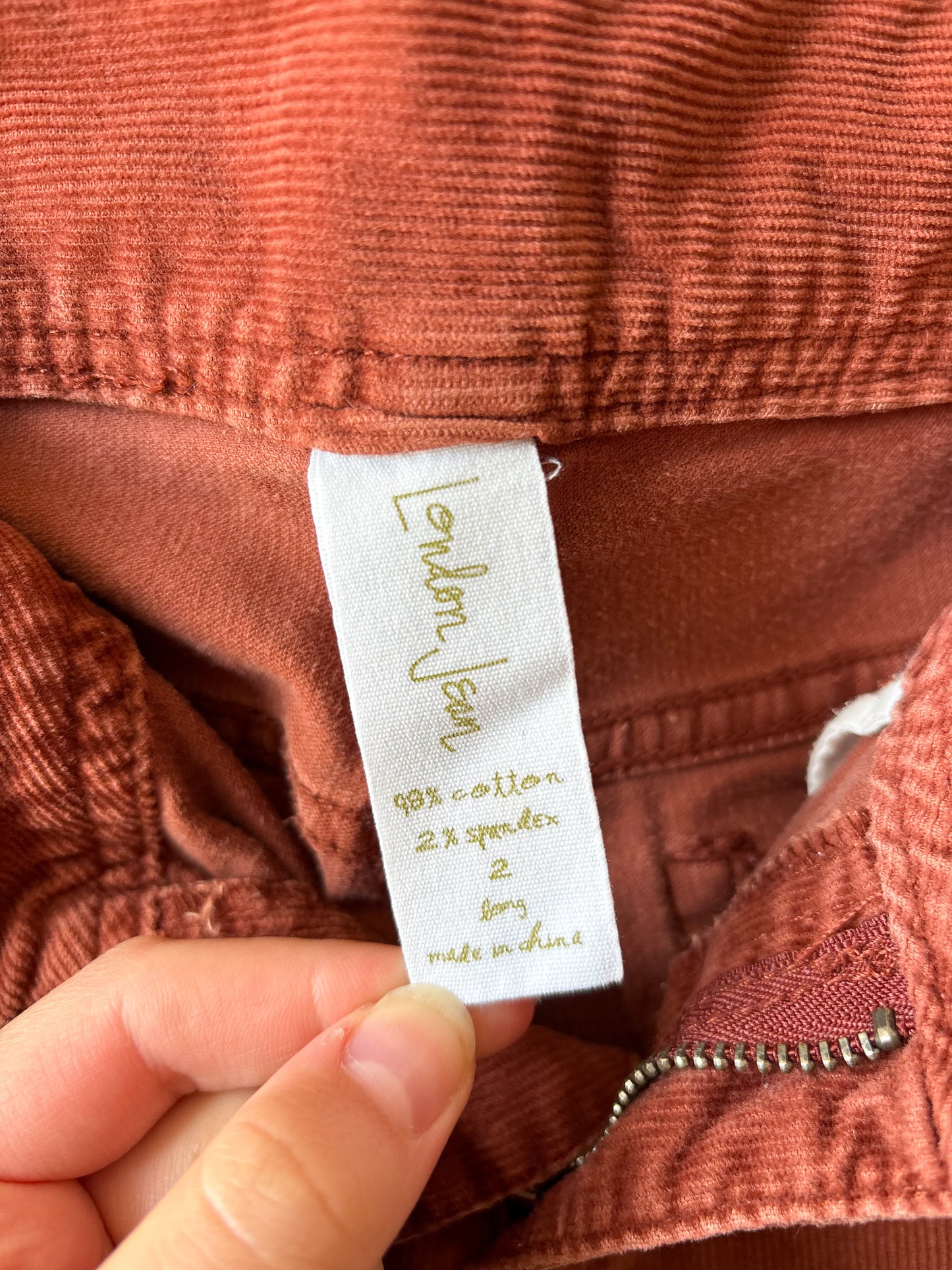 Rust Corduroy Pants : 2 Long