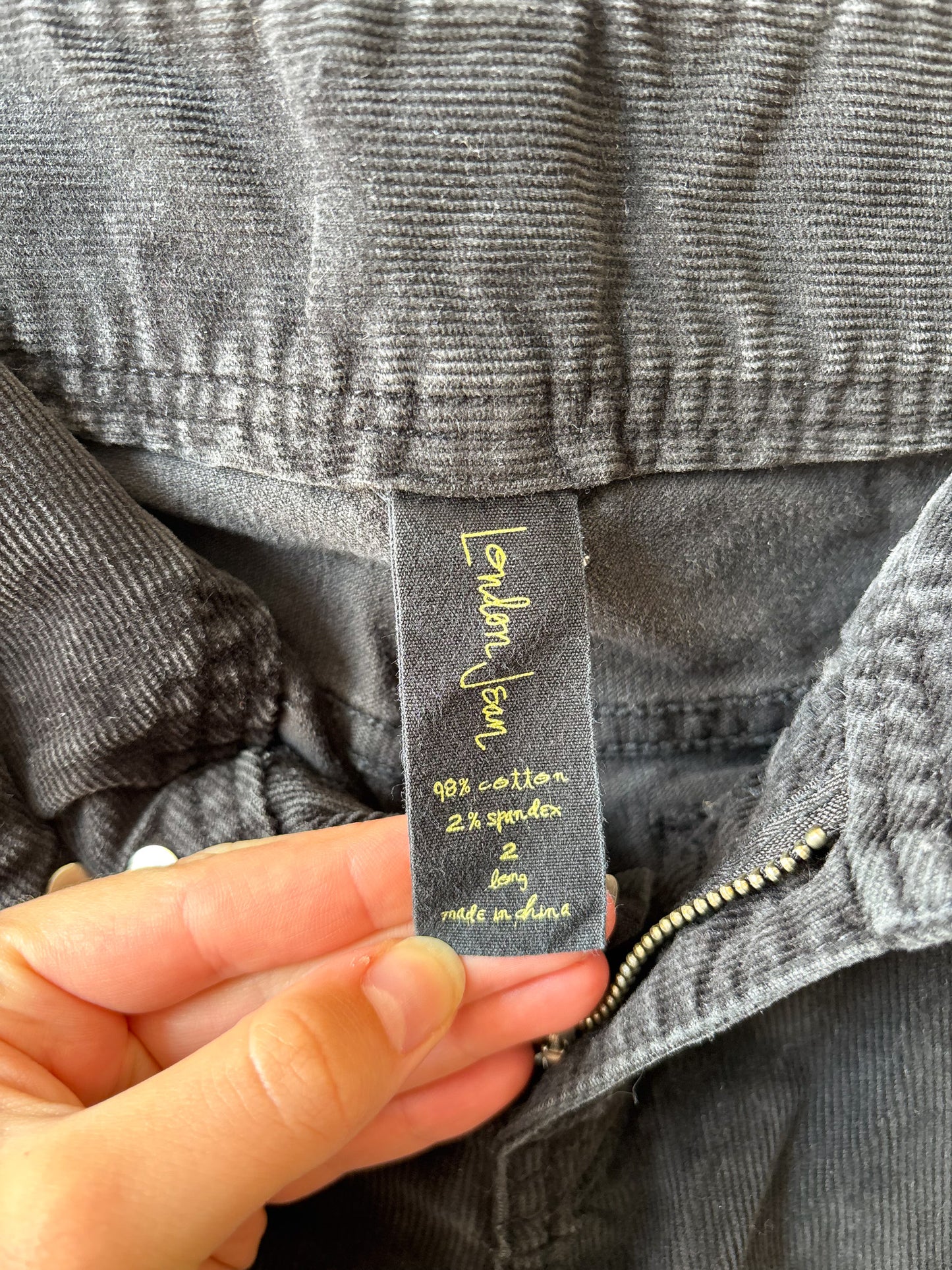 Black Corduroy Pants : 2 Long