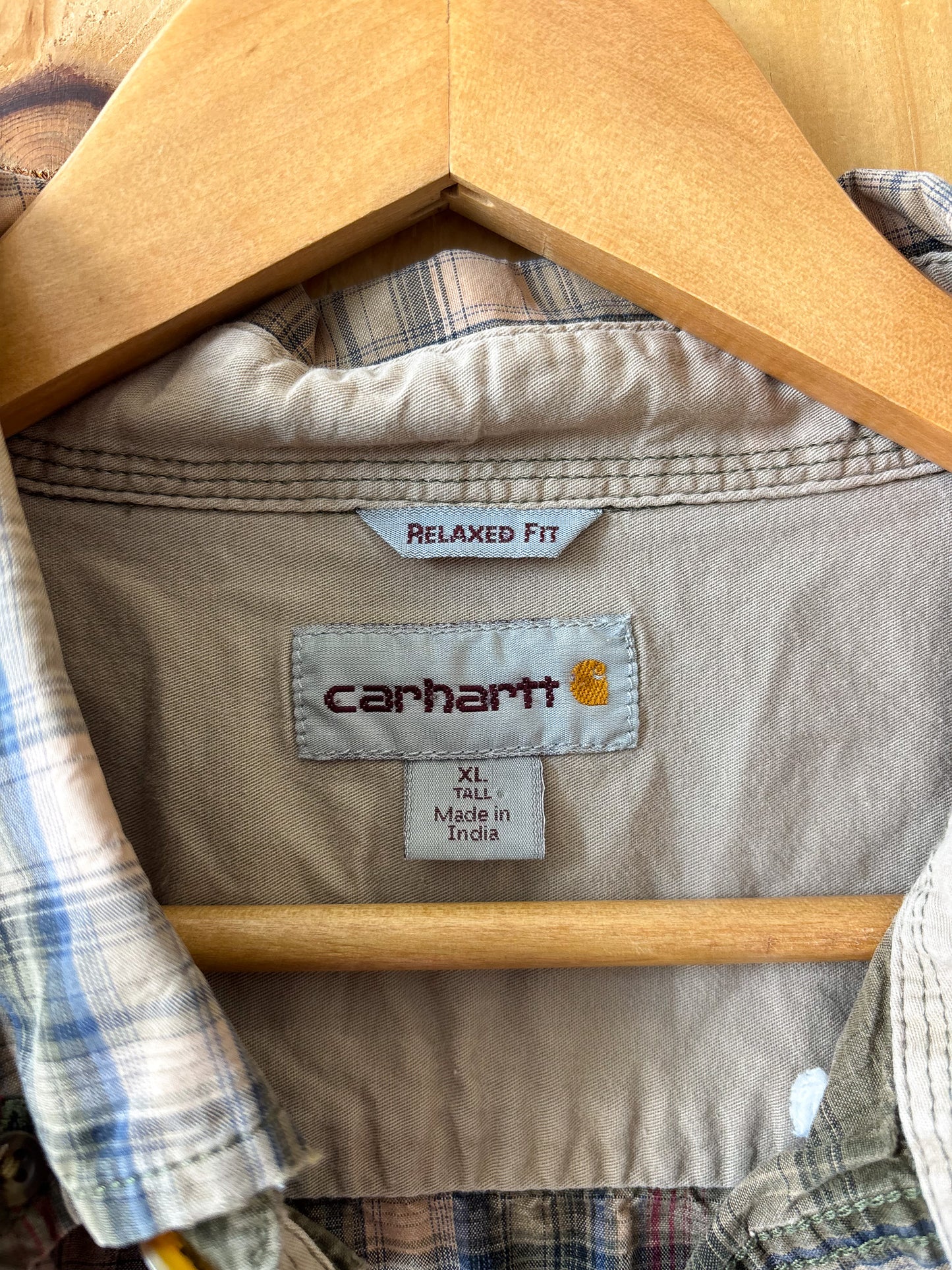 Plaid Carhartt Button Up : Tall XL