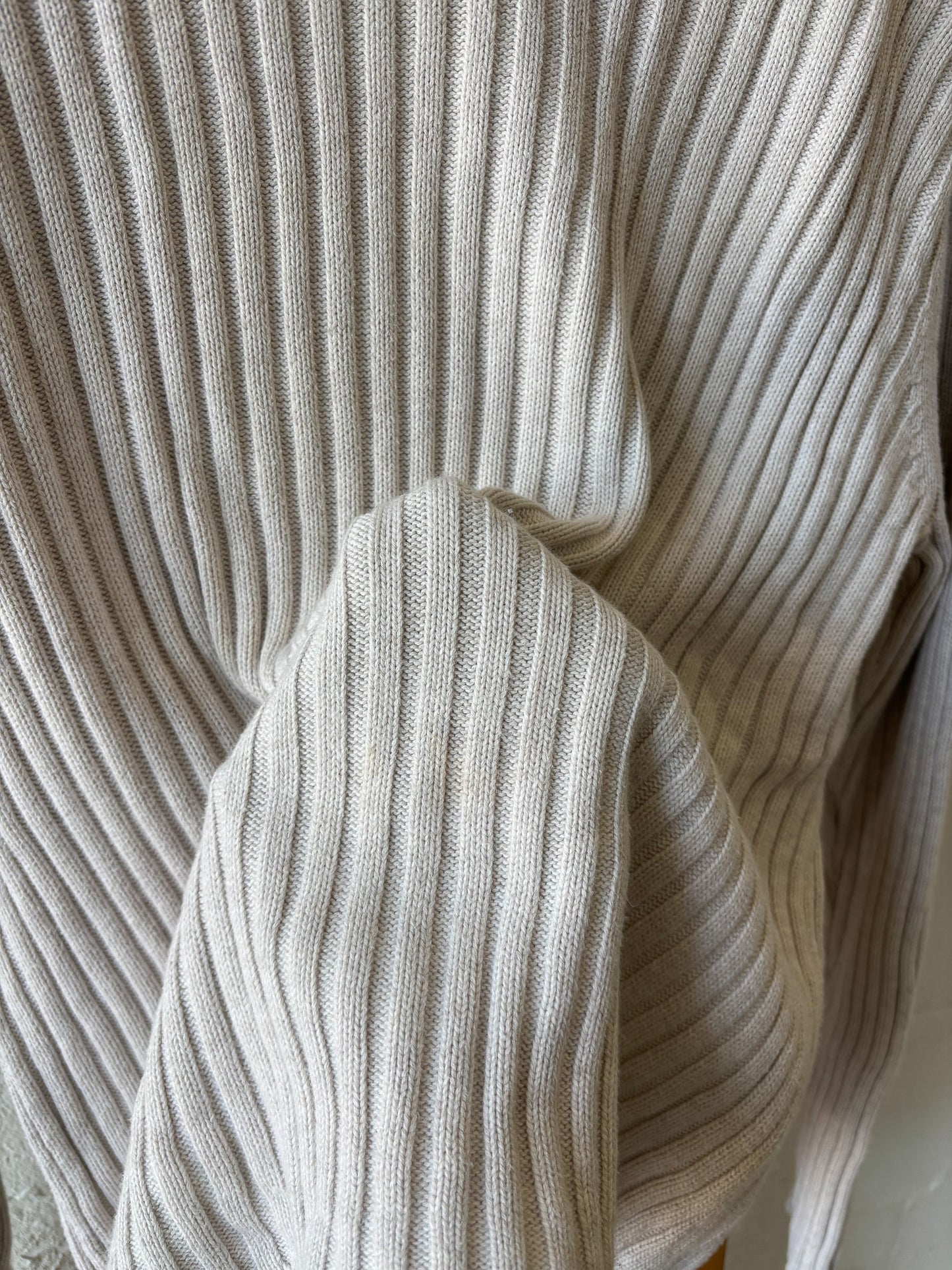 Vtg Ribbed V-Neck Sweater : M