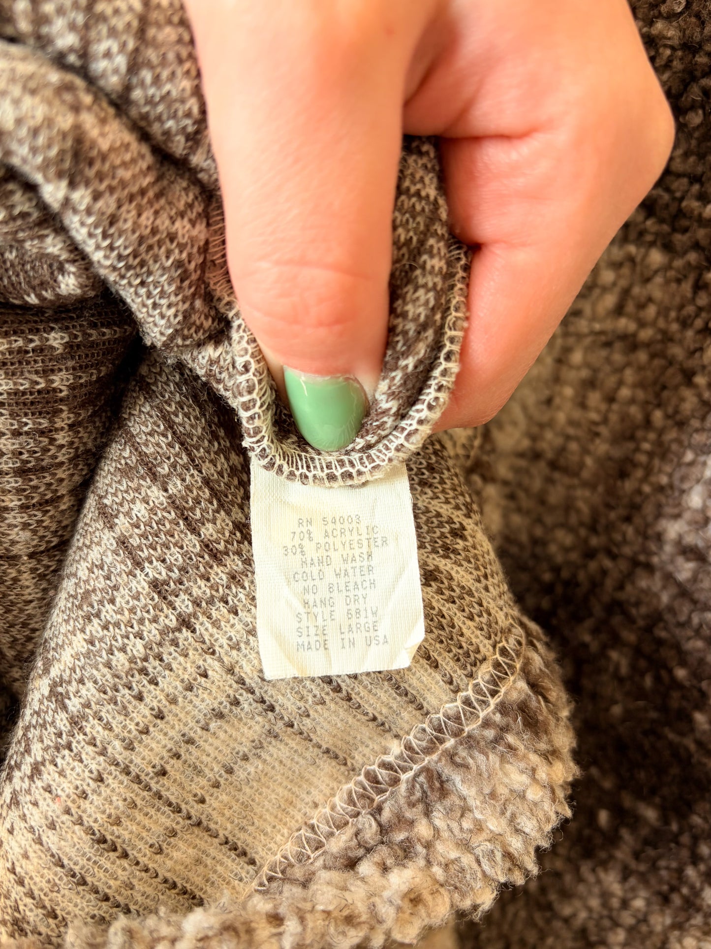 Plaid Fleece Jacket : L