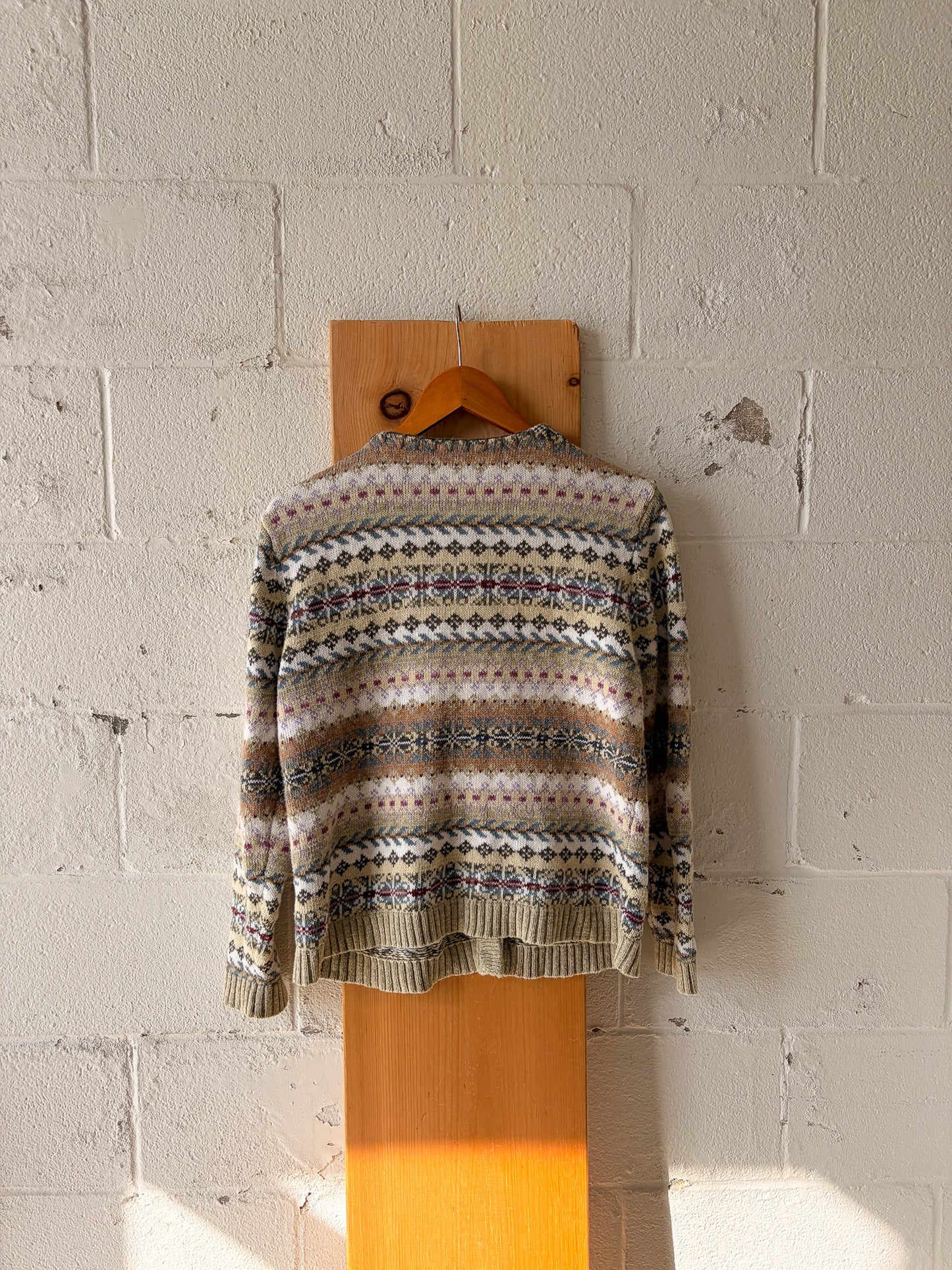 Vtg Patterned Cardigan : M/L