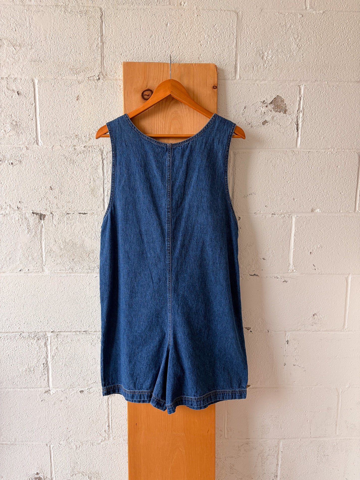 Vtg Denim Romper : M
