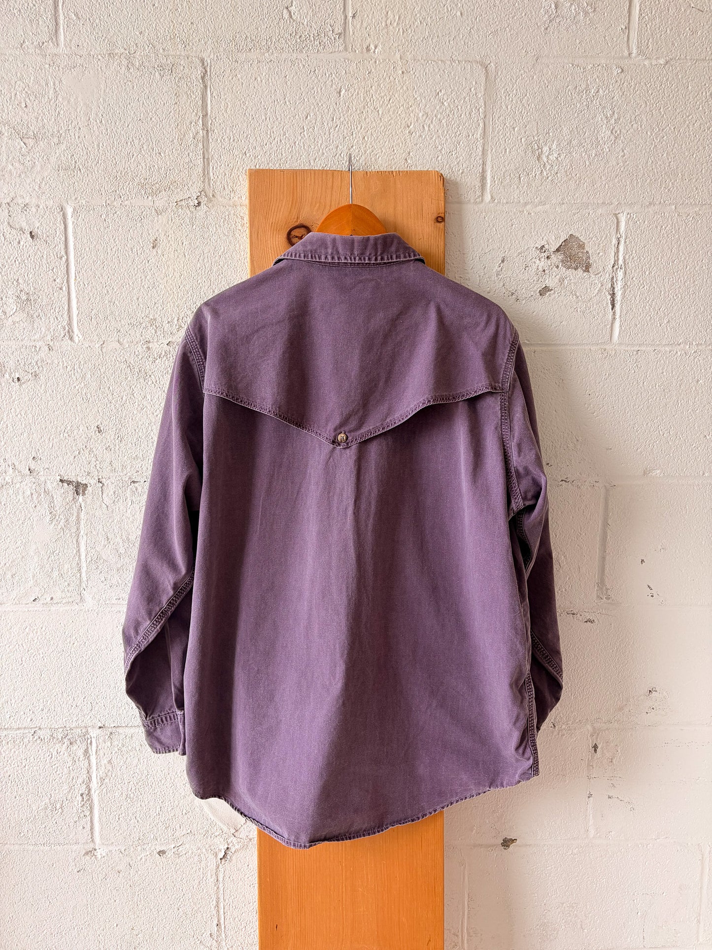 Vtg Plum Carhartt Button Up : XL