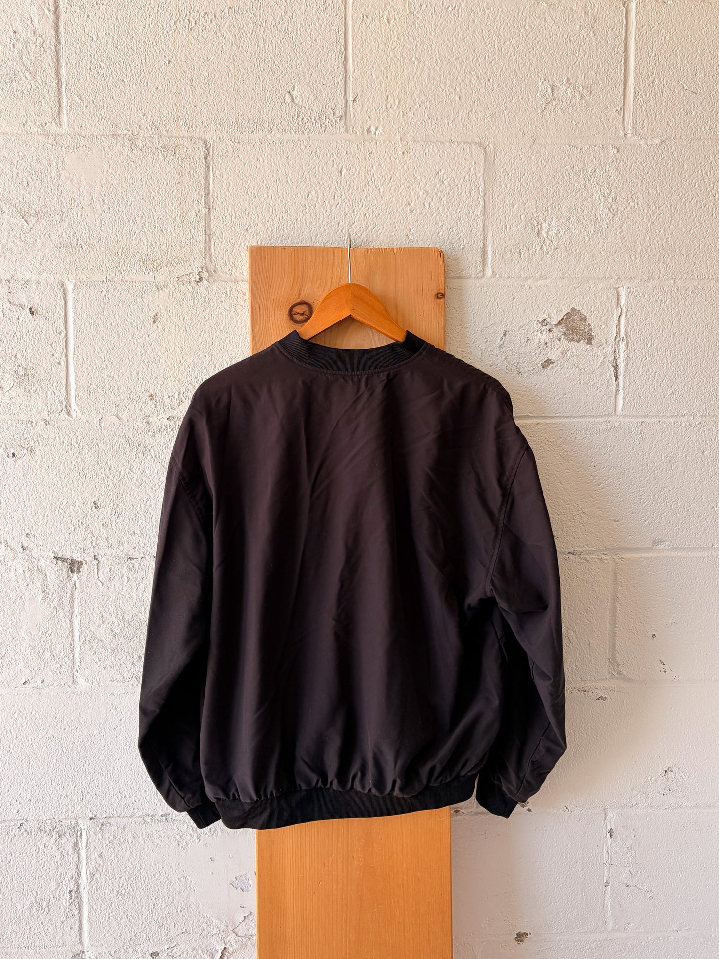 Vtg Black Windbreaker : M
