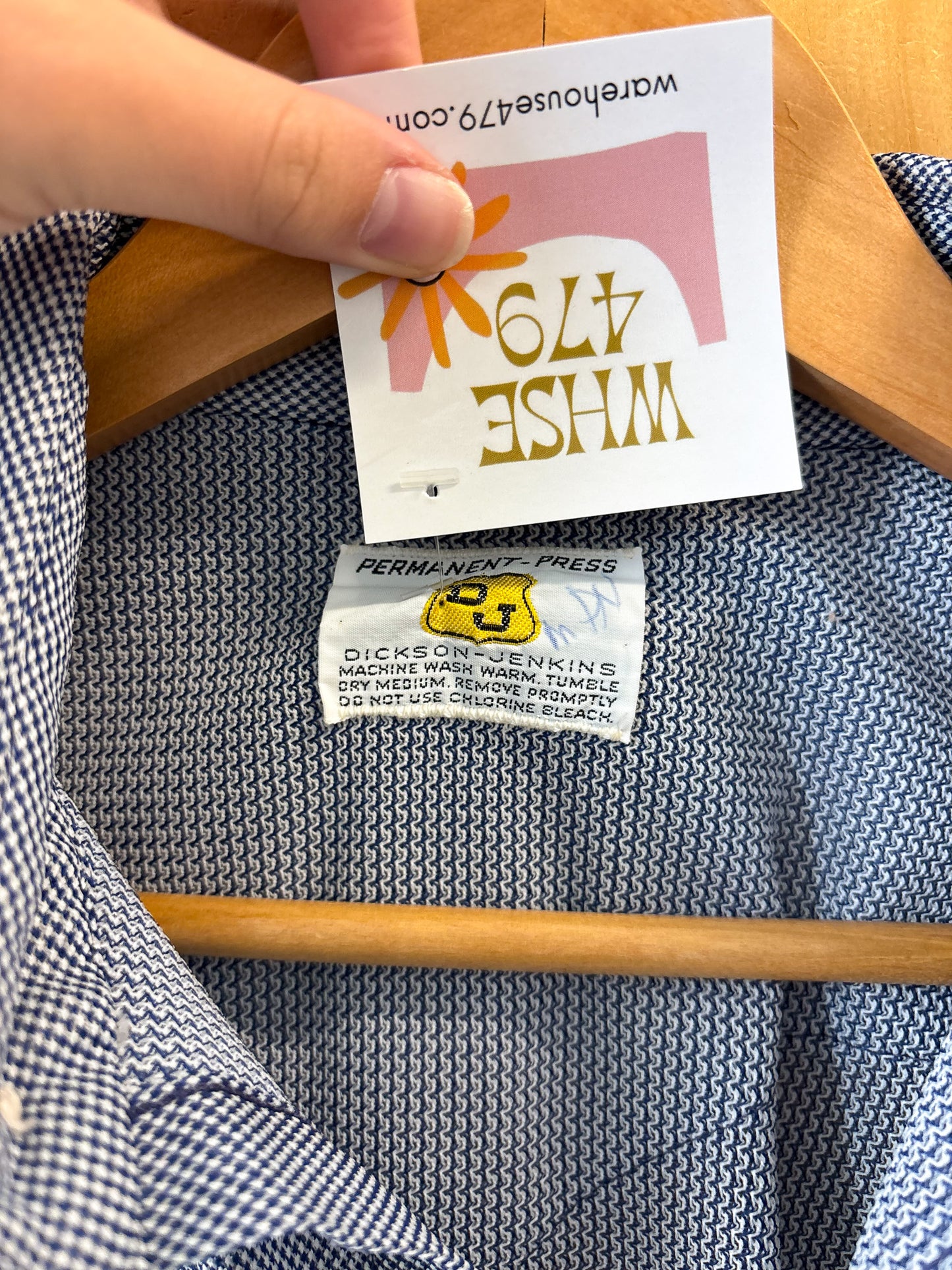 Blue Long Sleeve Snap Up : M/L