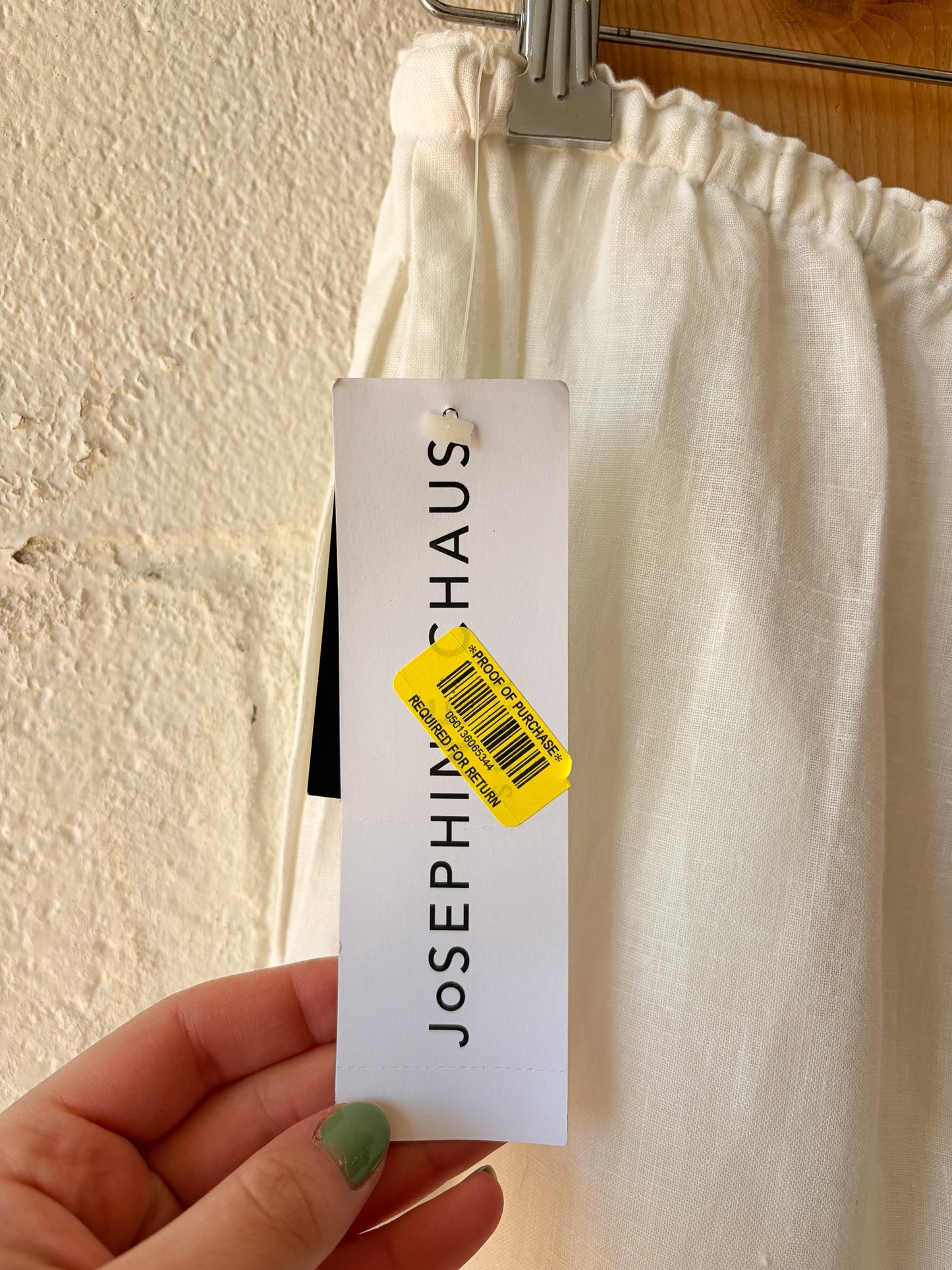 Deadstock White Linen Pants : L