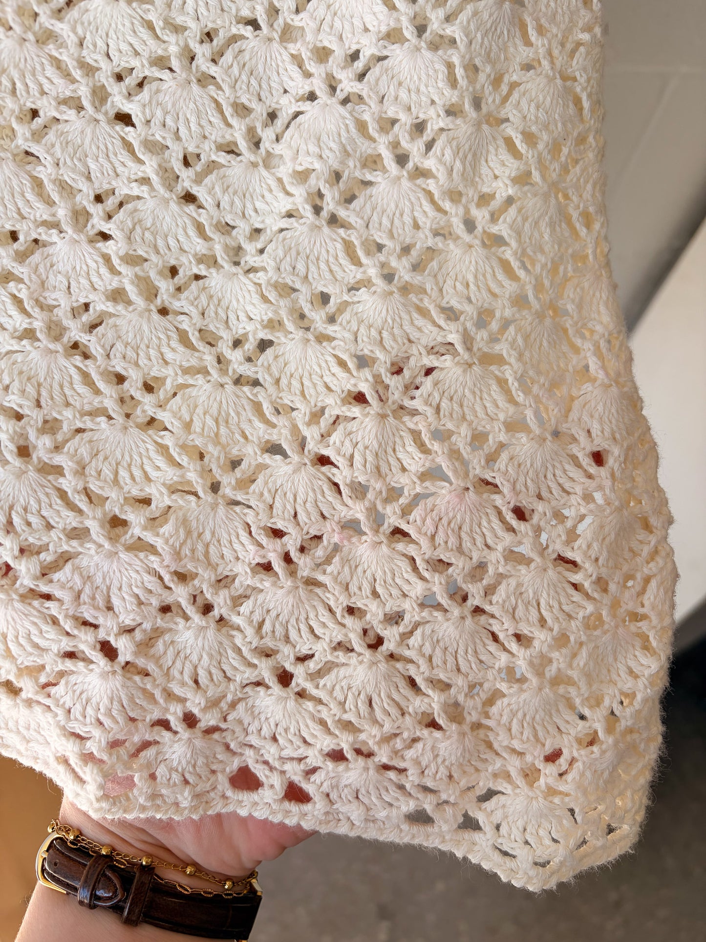 Ivory Crochet Top : XL (As Is)