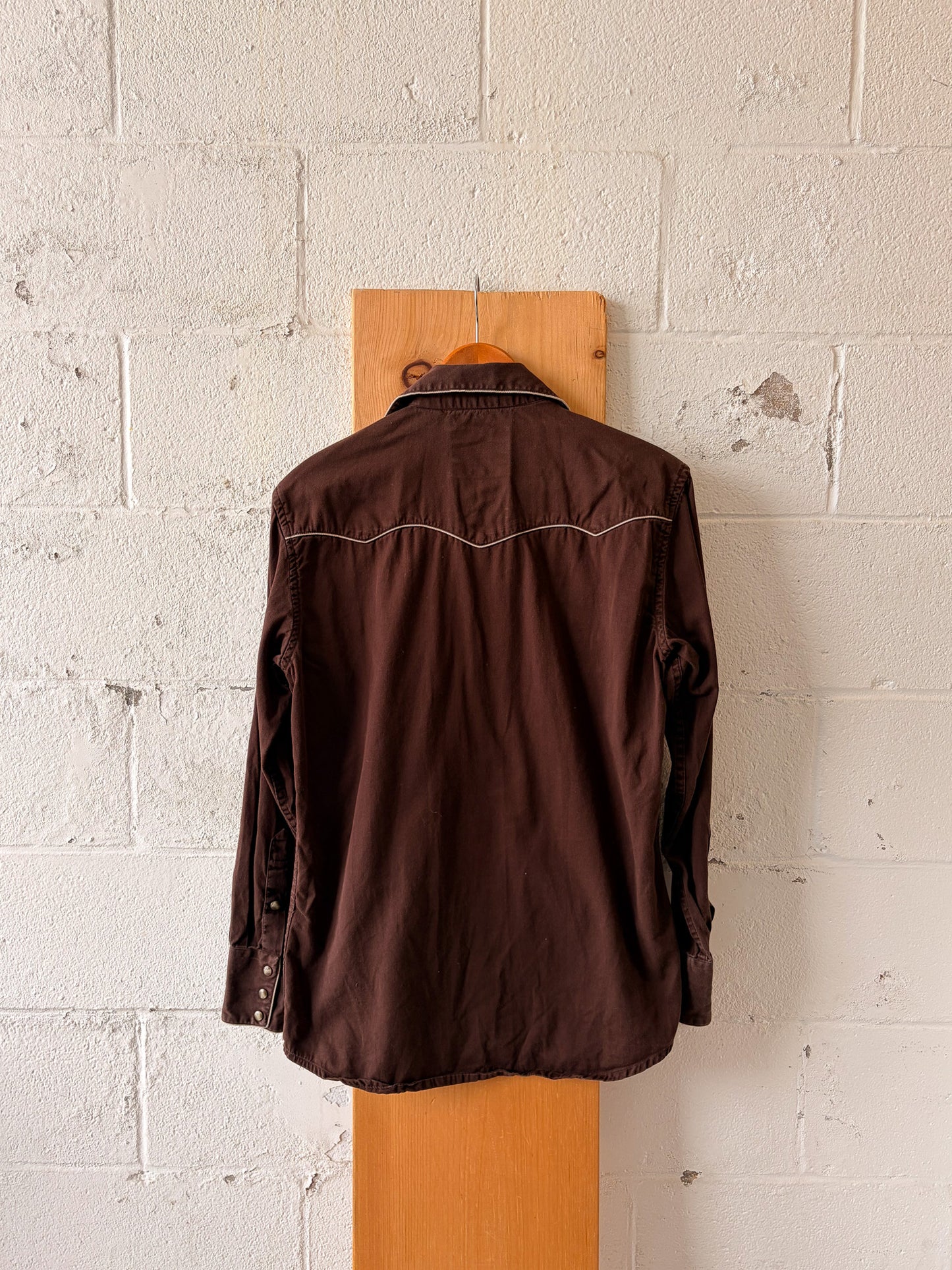 Larry Mahan Brown Western Snap Up : S