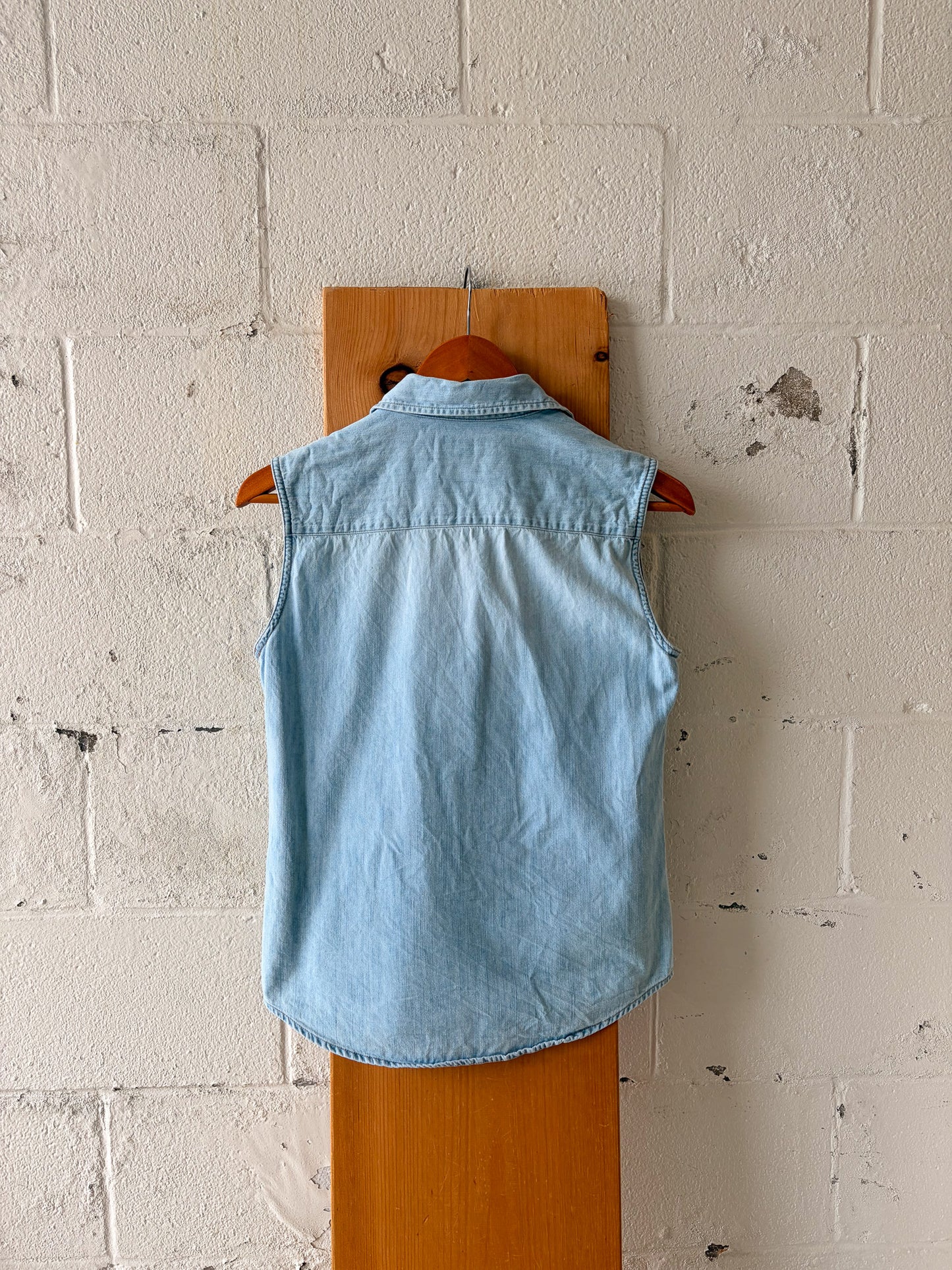 Vtg Nautica Denim Vest : S