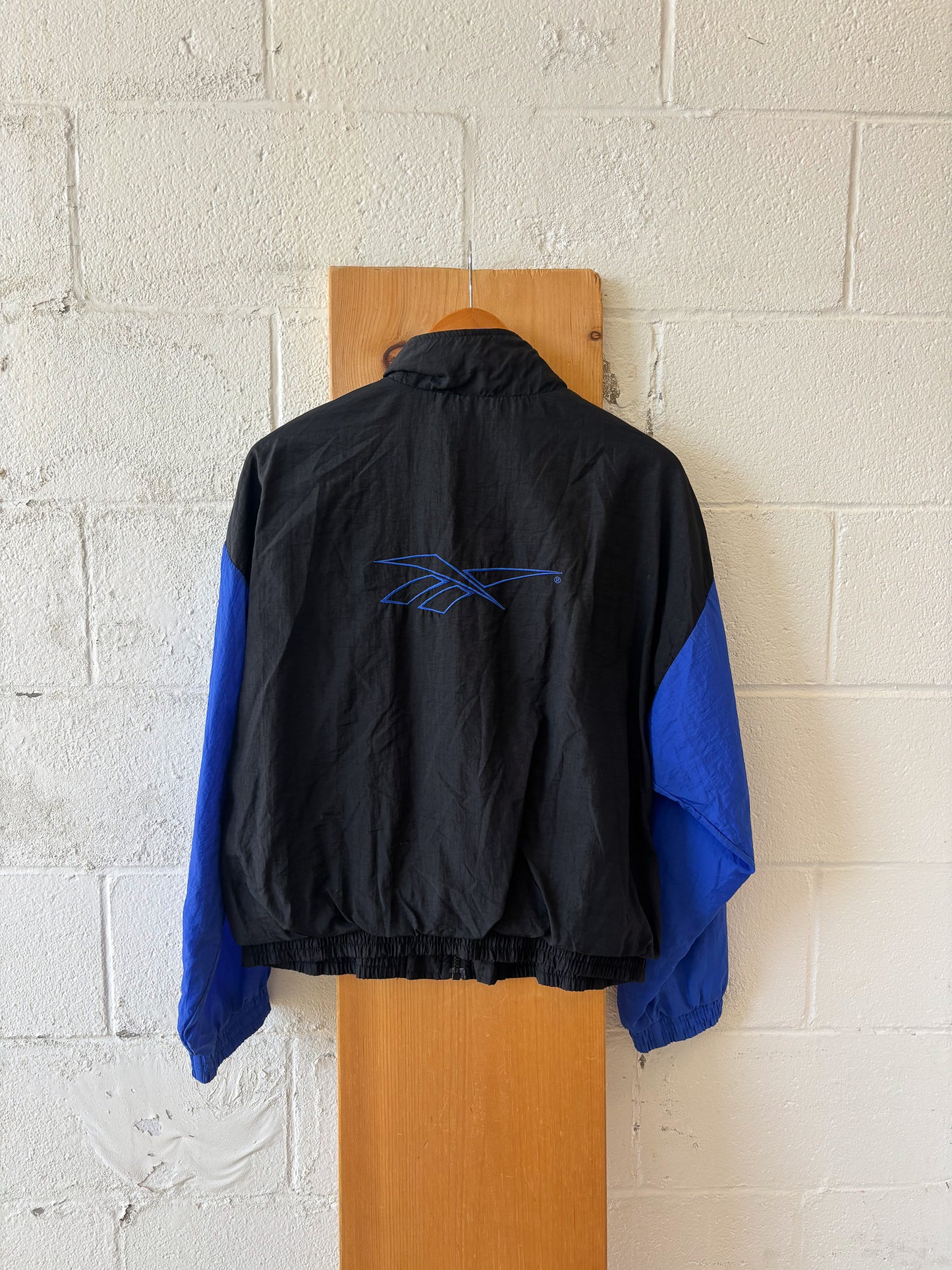 Vtg Black & Blue Reebok Windbreaker : S