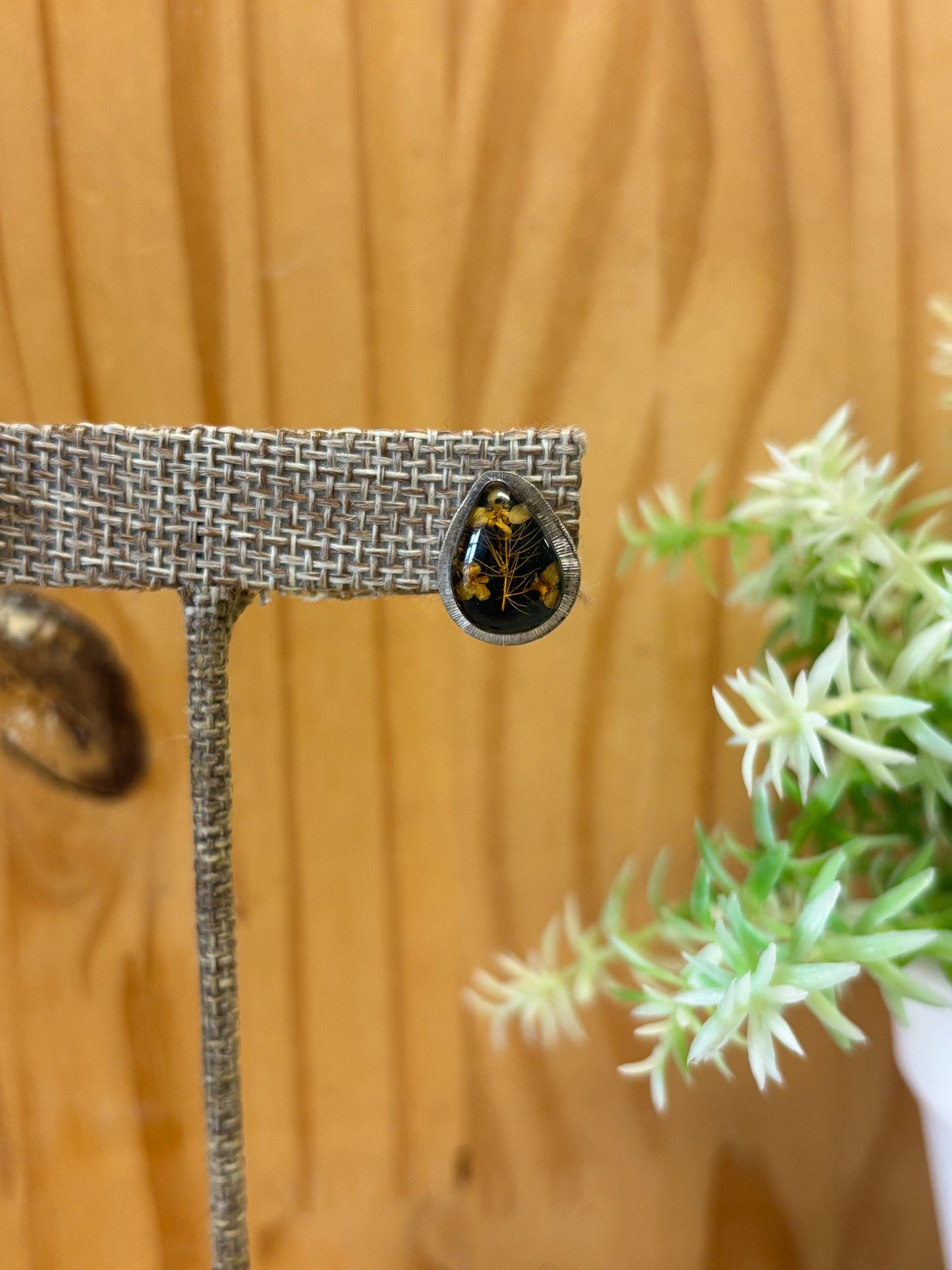 Pressed Flower Resin Earrings