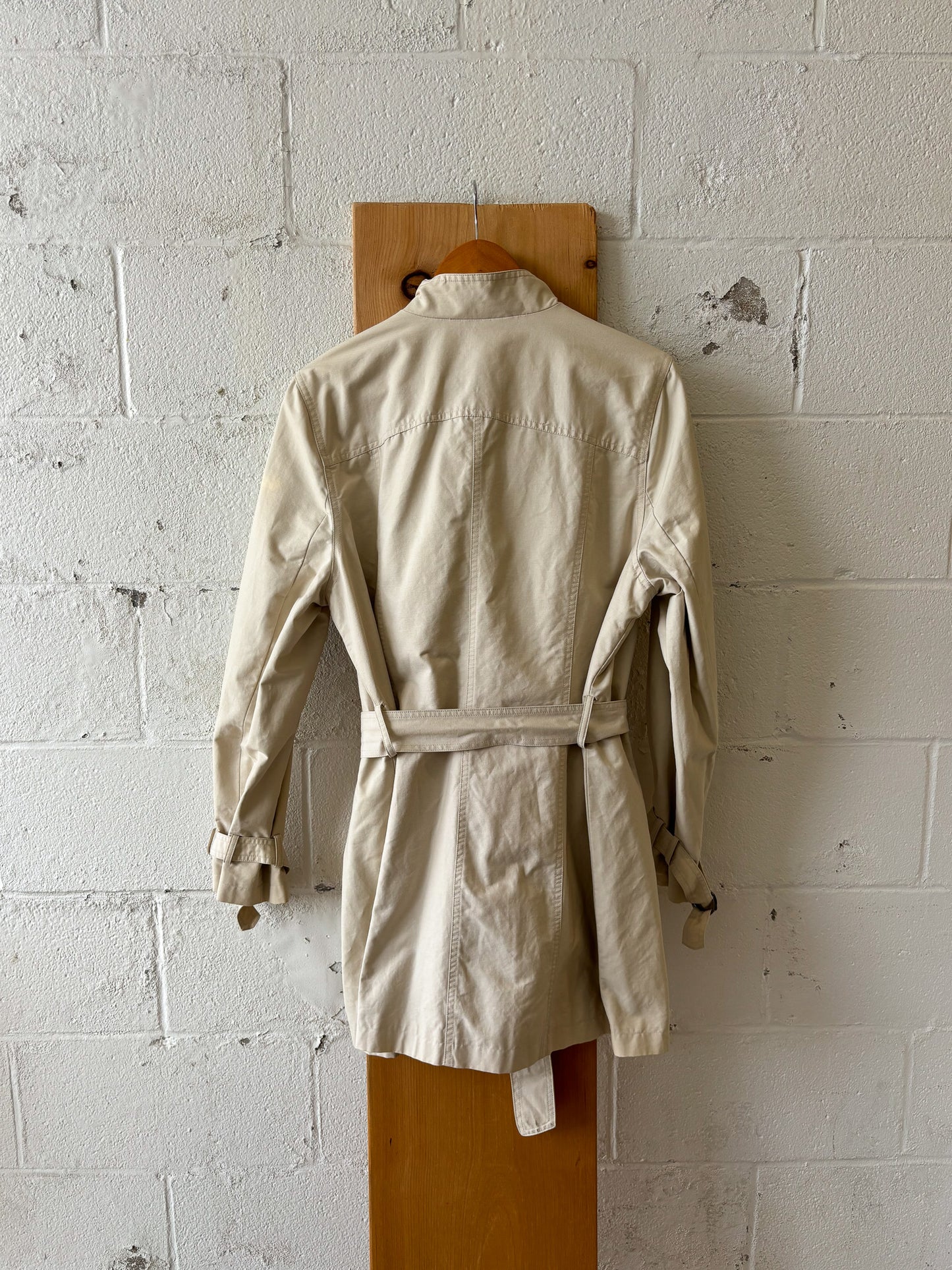 Khaki Short Trench Coat : L