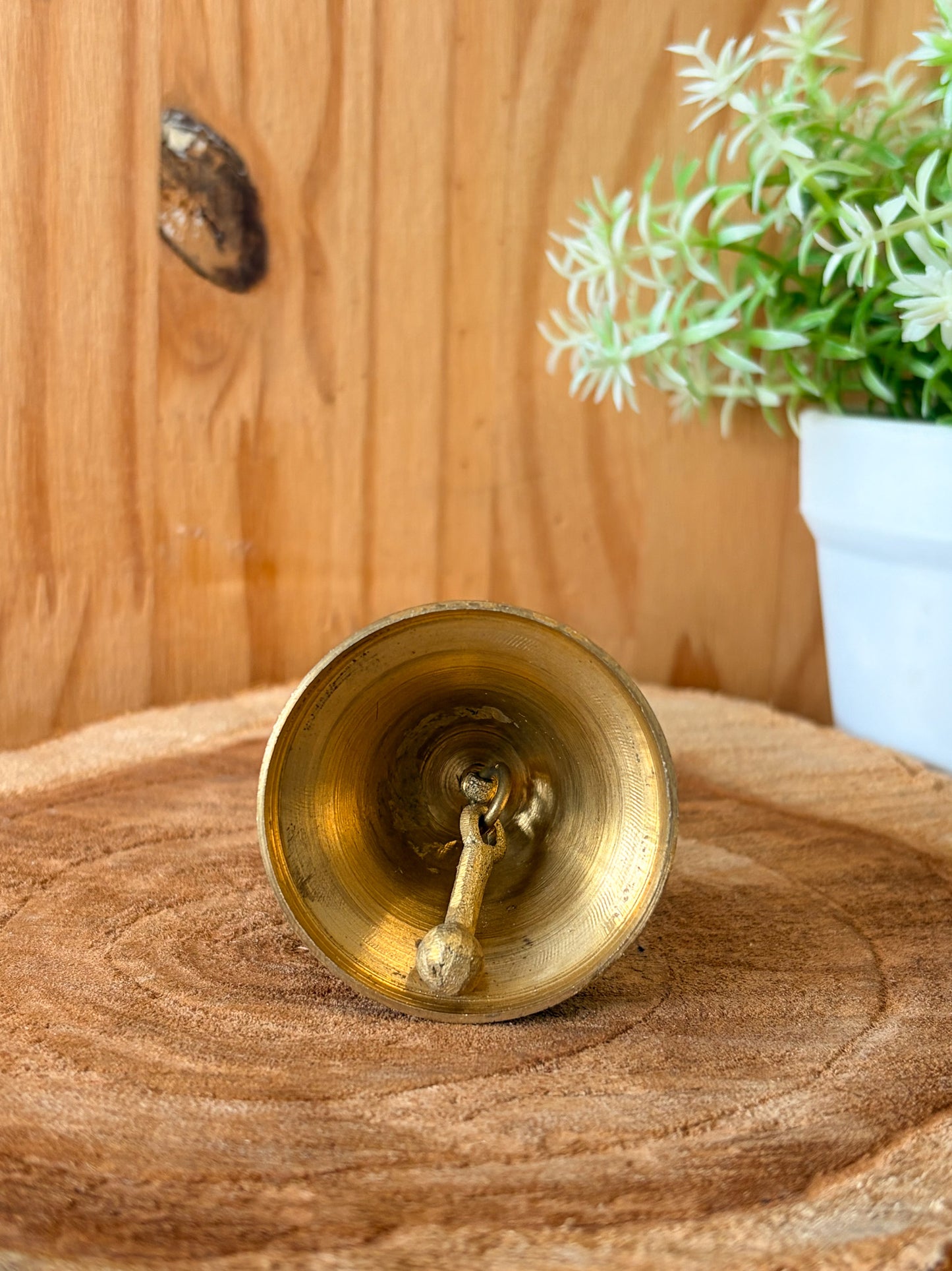 Vtg Ornate Brass Bell