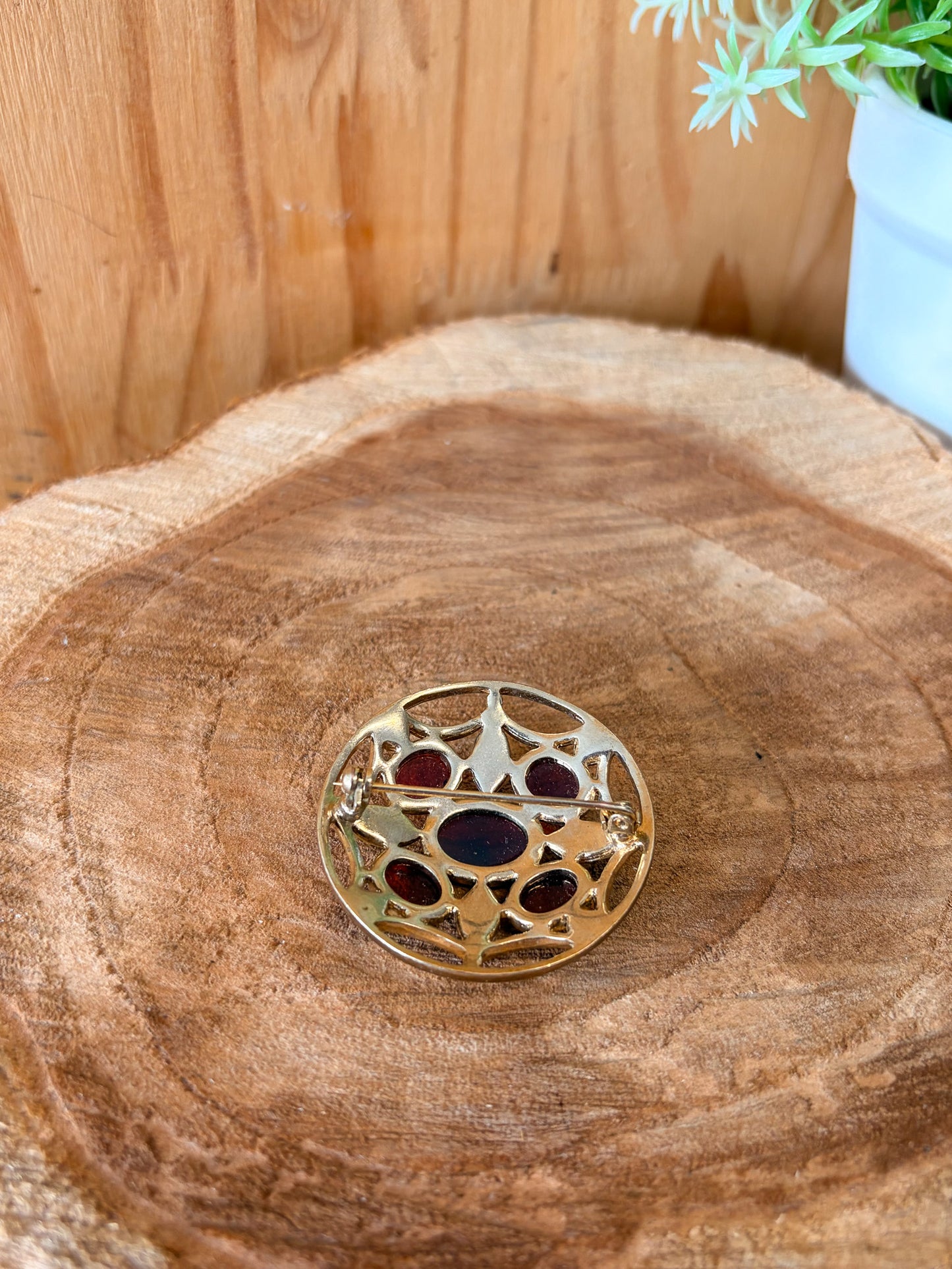 Amber Hue Brooch