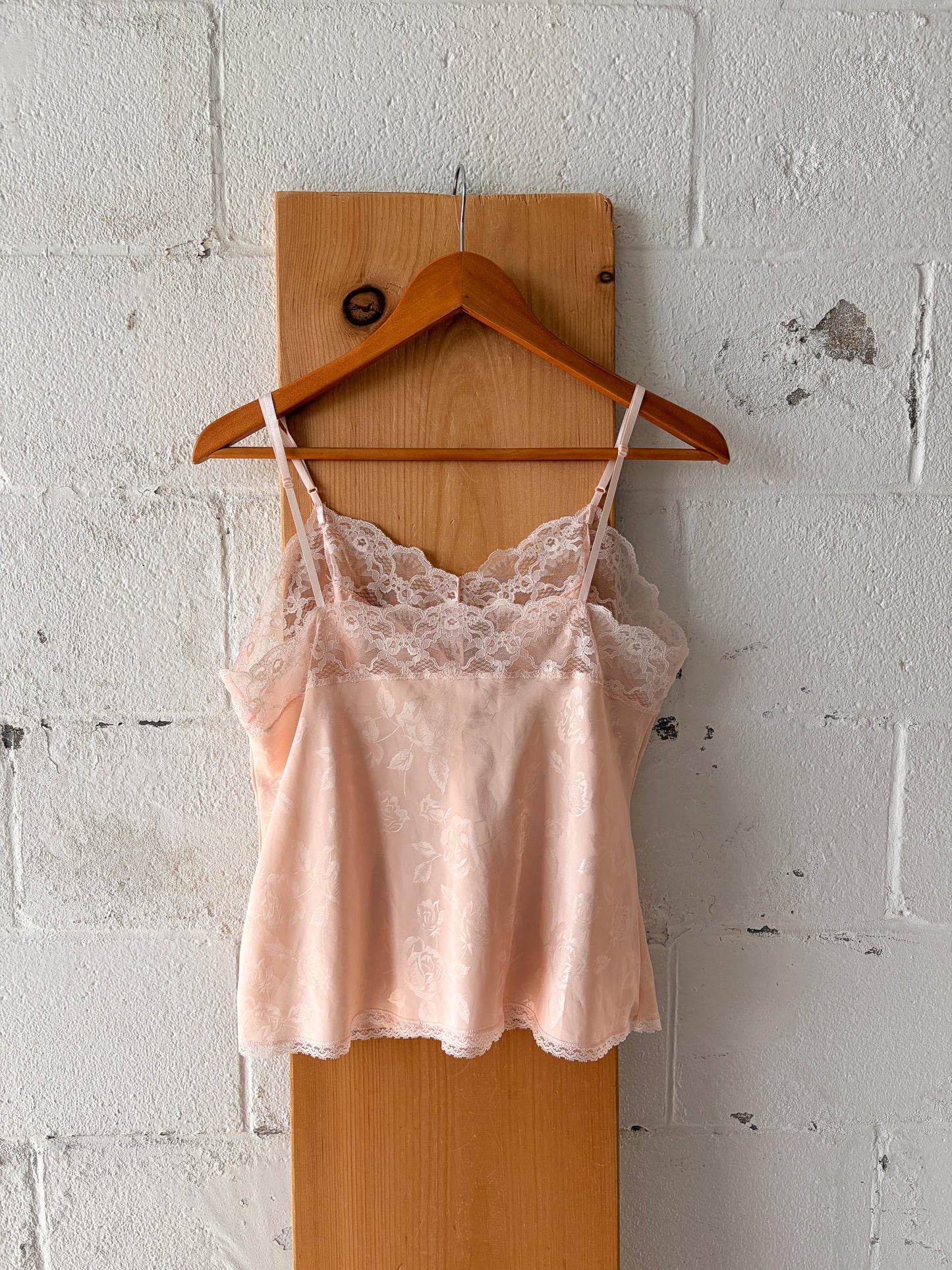 Lace Trimmed Pink Cami : M/L