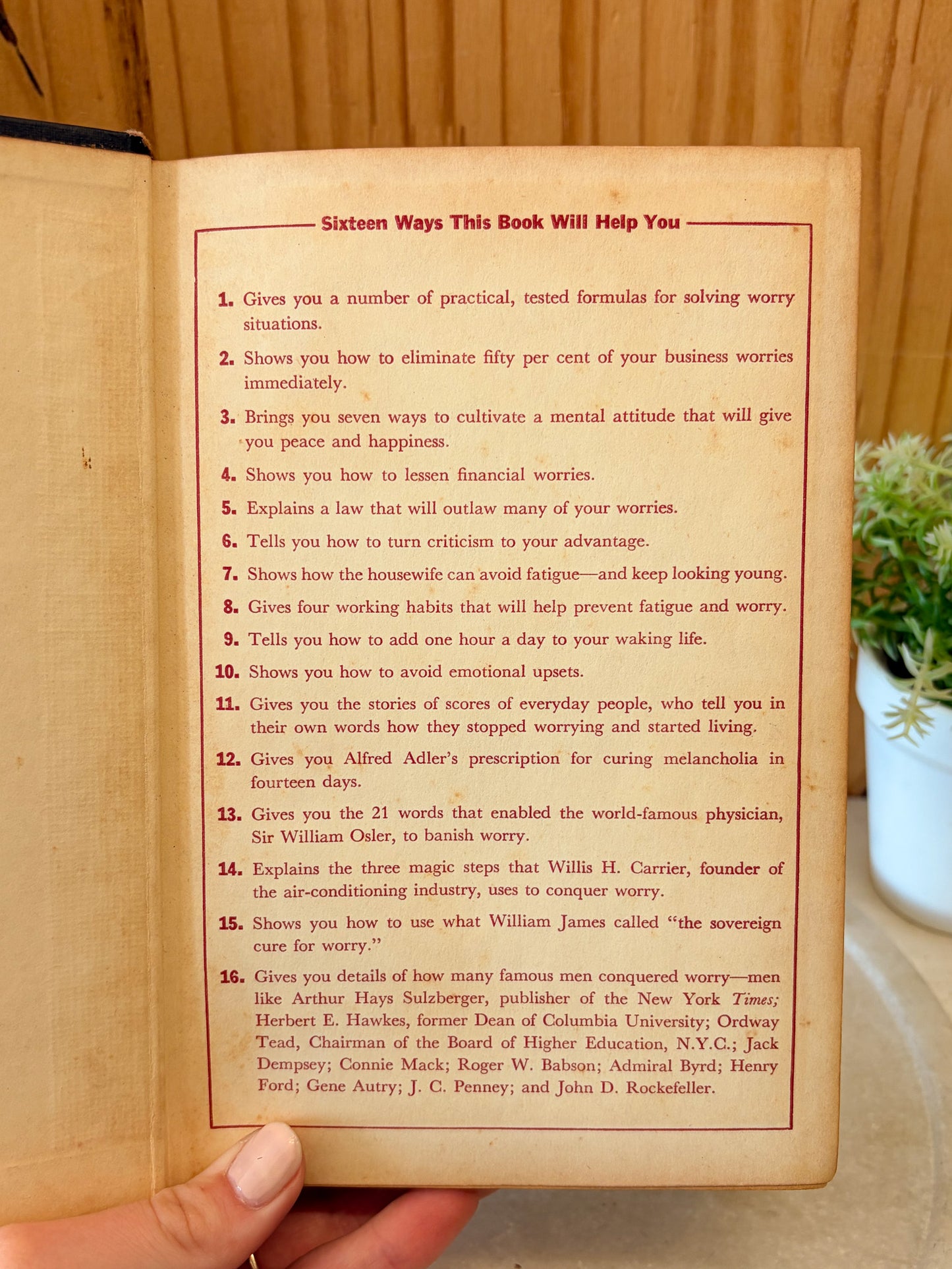 Vtg How to Stop Worrying Book