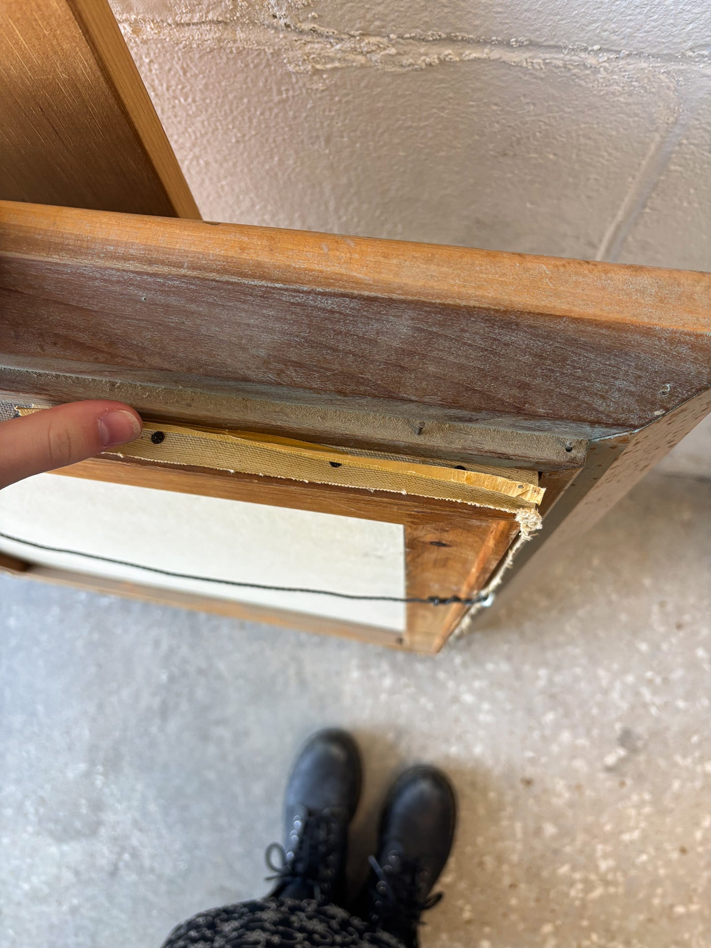 1959 Large Framed Hand Painted Canvas (Local Pick Up Only)