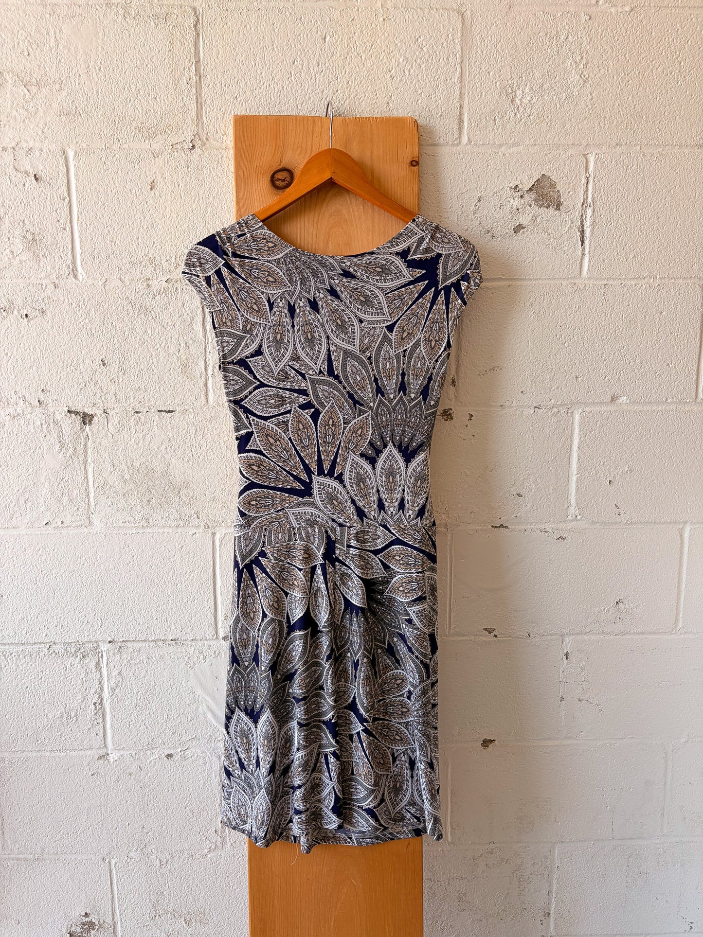 Botanical Patterned Cap Sleeve Dress : 6P