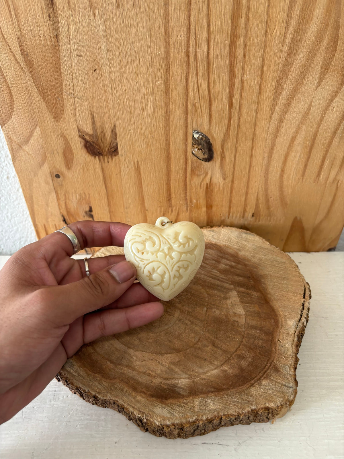 Carved Heart Pendant