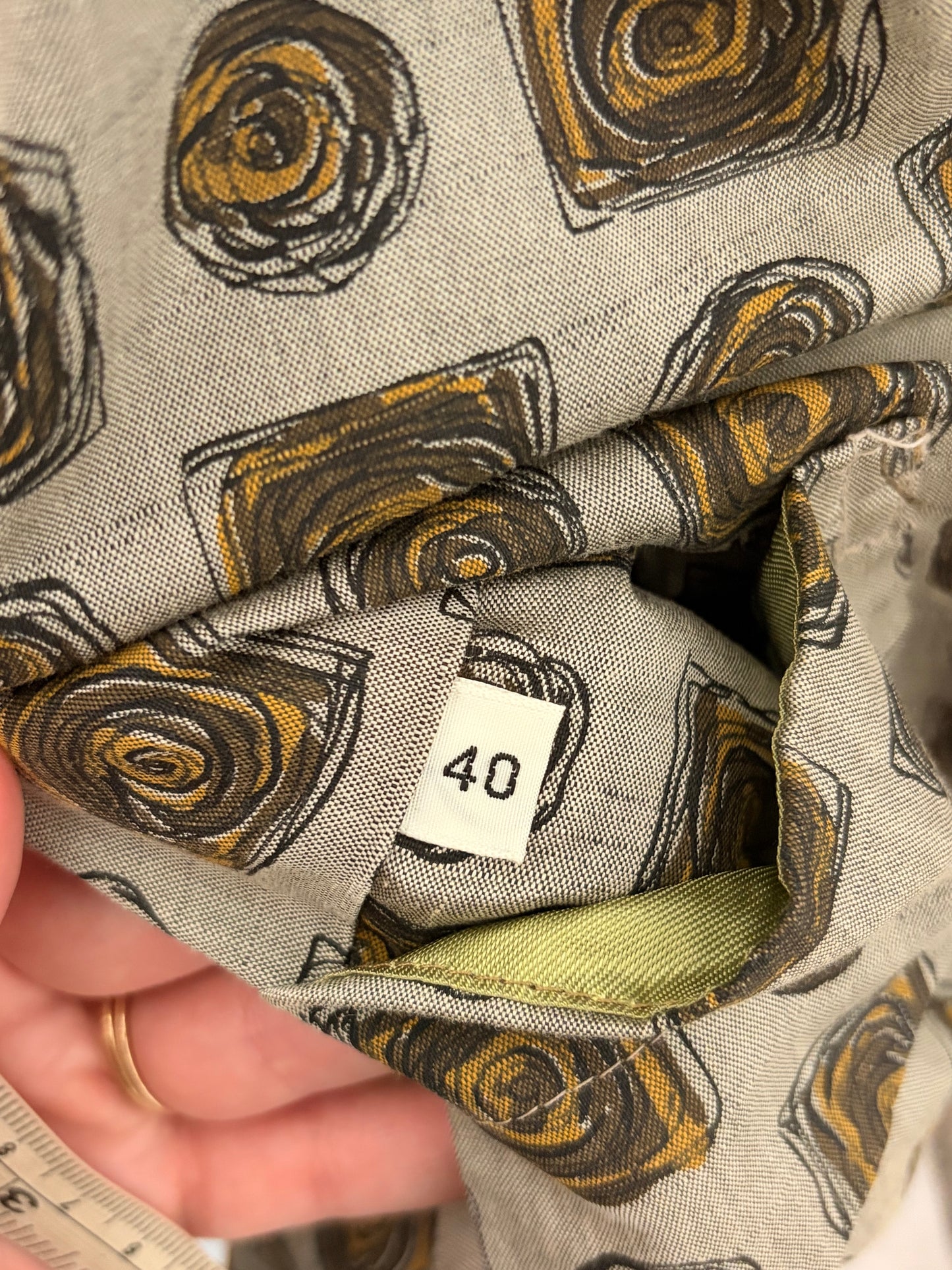 Vtg Reversible Green Patterned Vest : 40