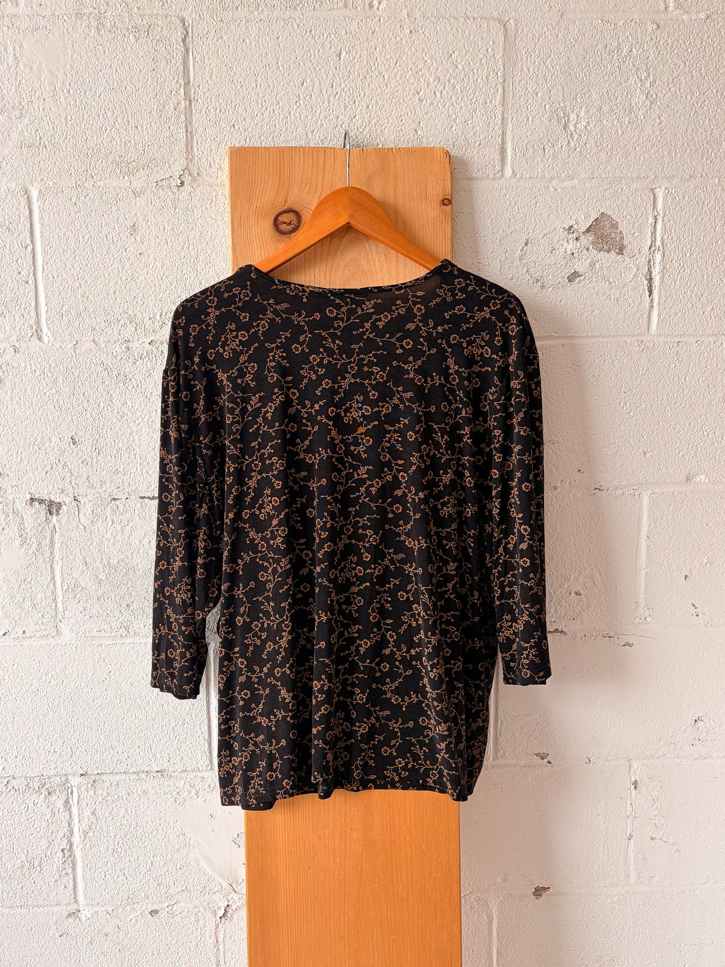 Neutral Floral Top : 3X