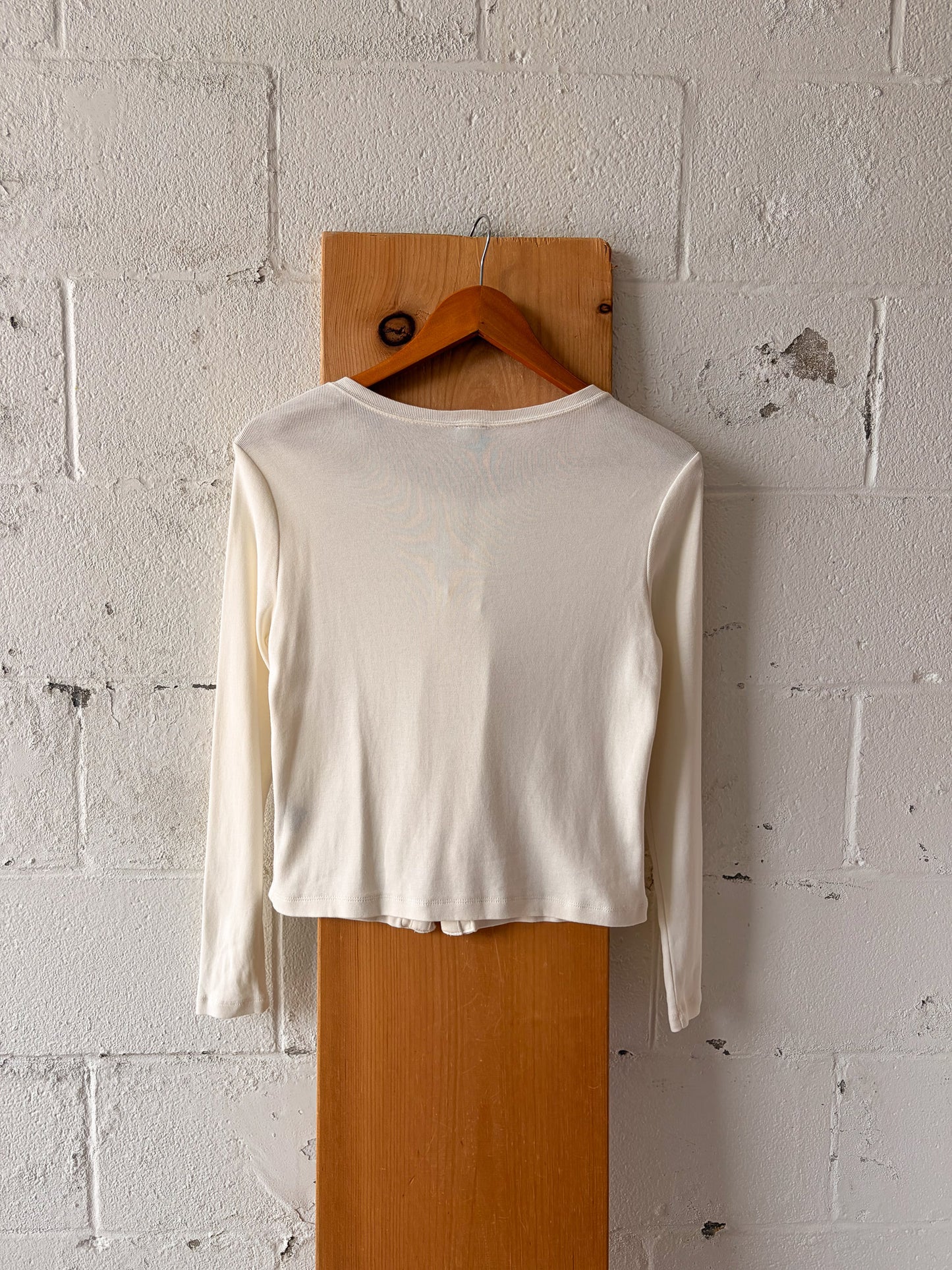 Cream Rosette Embellished Top : PS