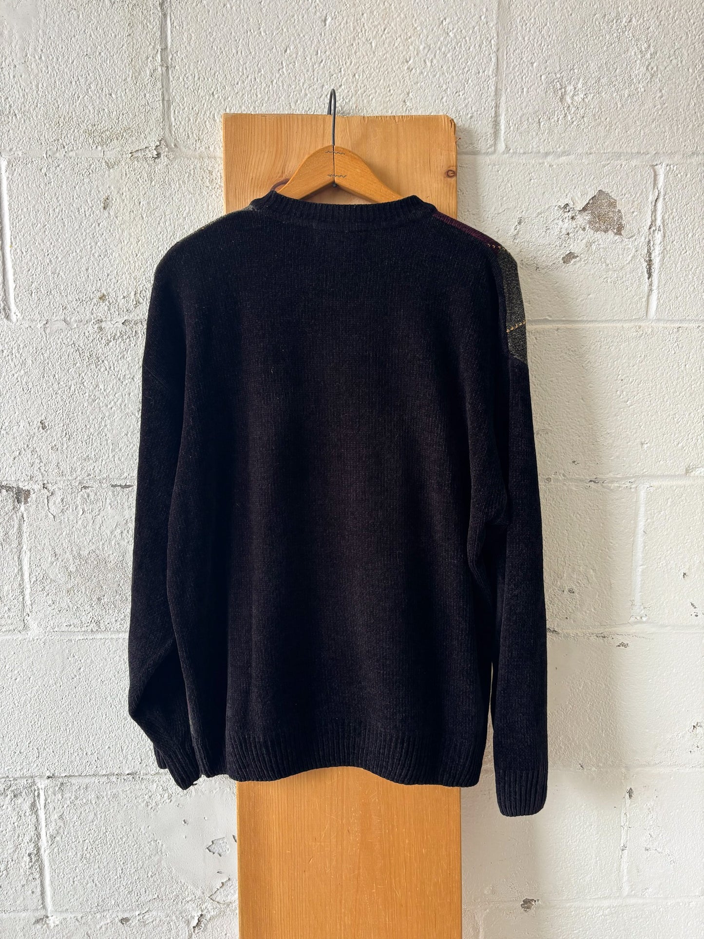 Black Argyle Sweater : M