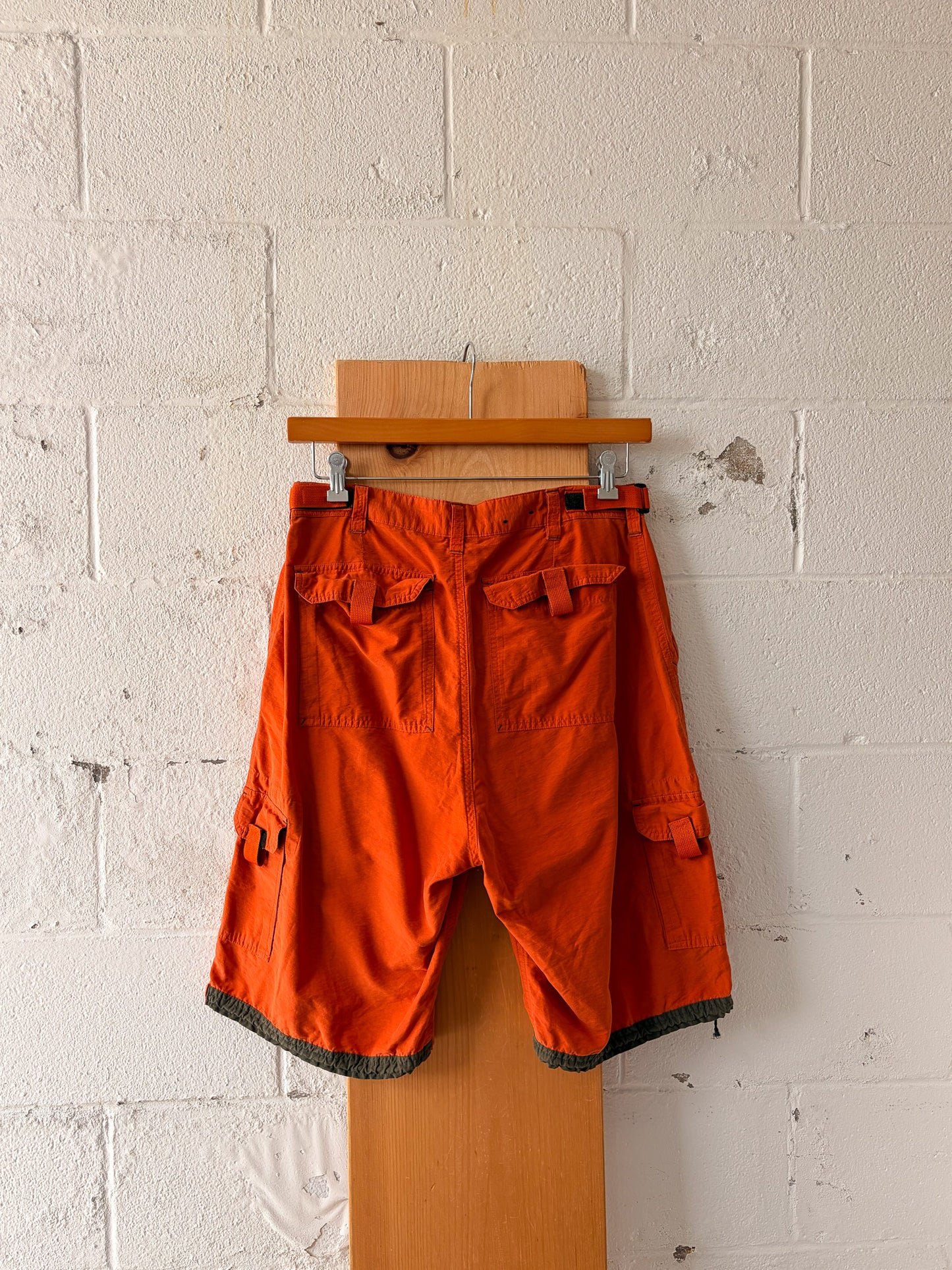 Orange Cargo Shorts : 32"W (As Is)