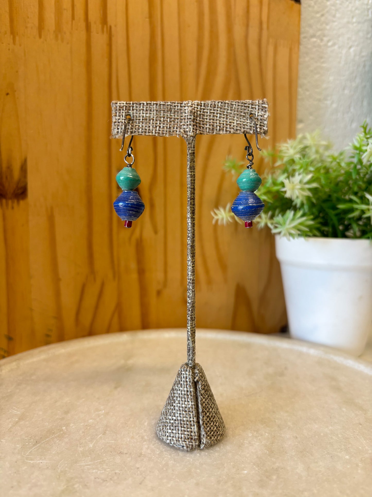 Two Tone Blue Earrings