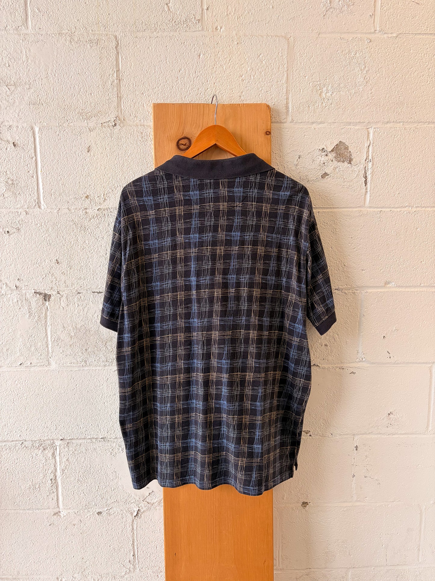 Vtg Ocean Pacific Plaid Polo : L