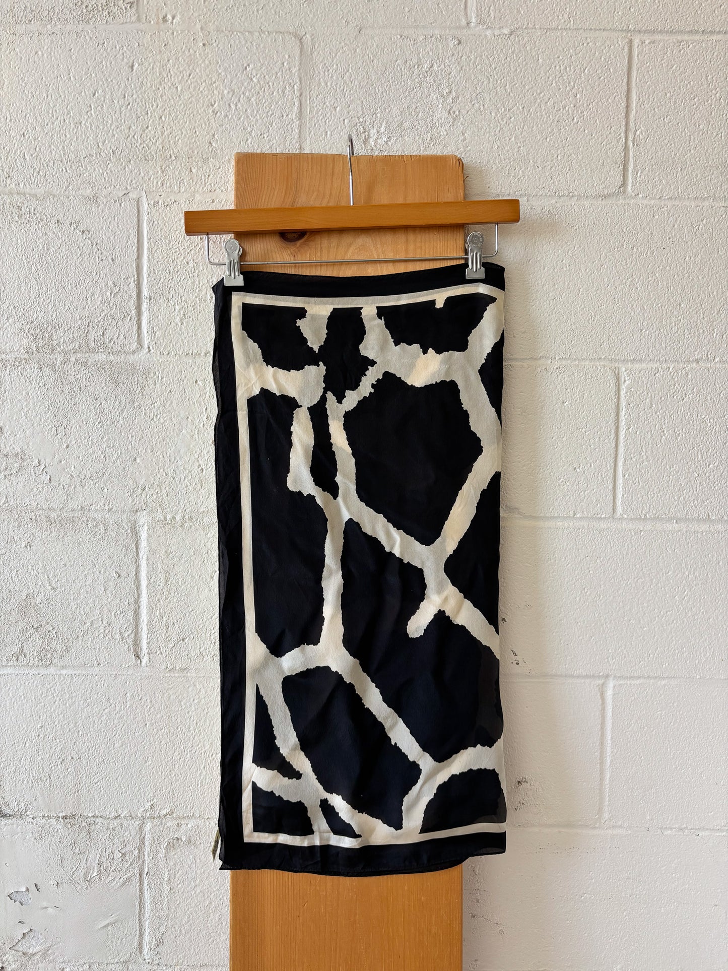 Black & White Silk Scarf