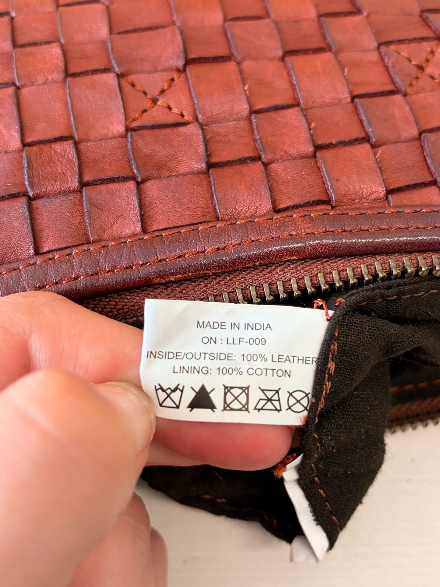 Ashwood Woven Brown Leather Purse