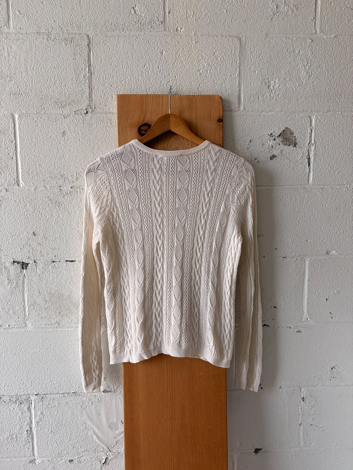 La Maille Sézane White Cardigan : S