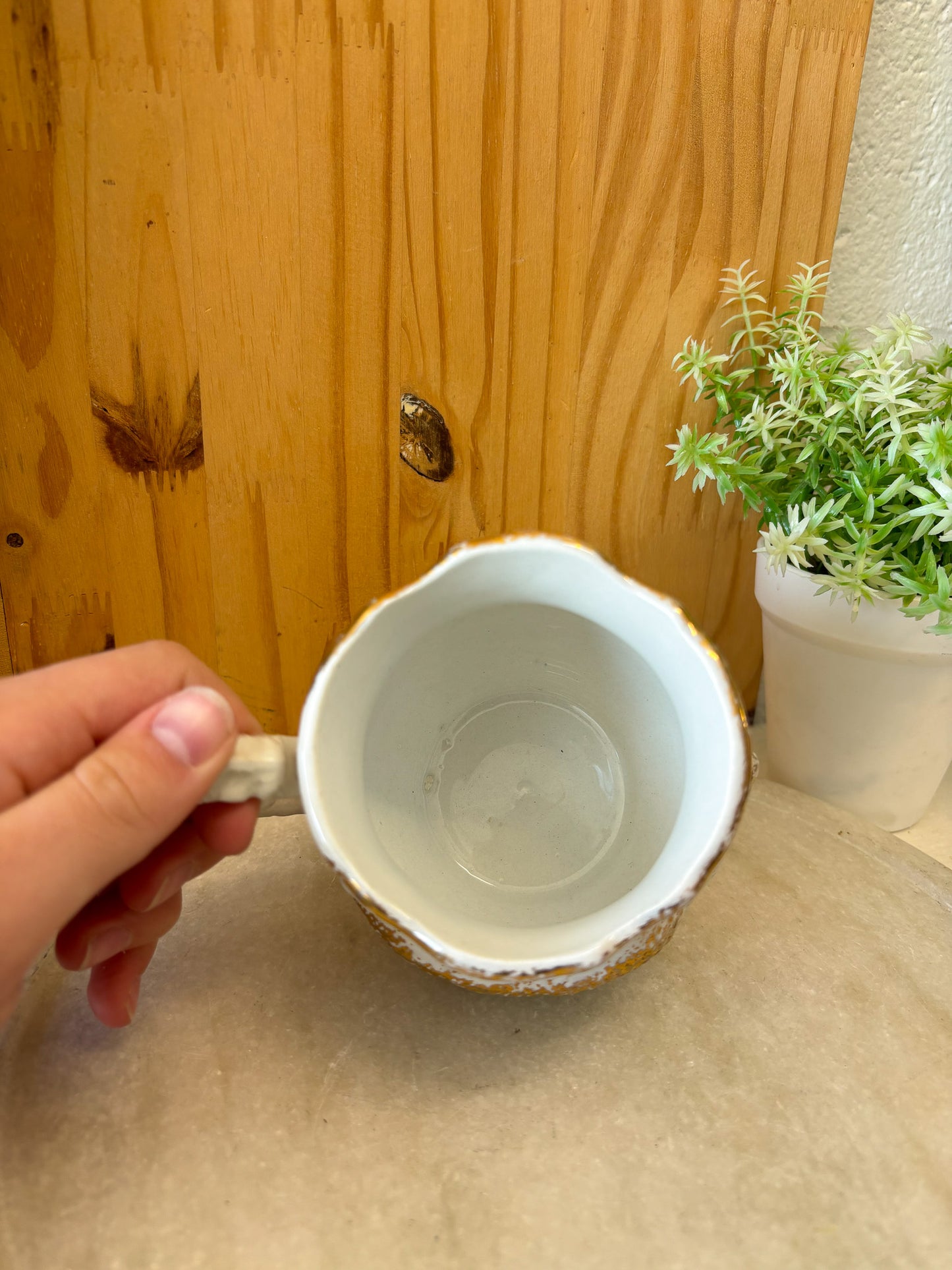 Little Gold & Floral Pitcher (Local Pick Up Only)