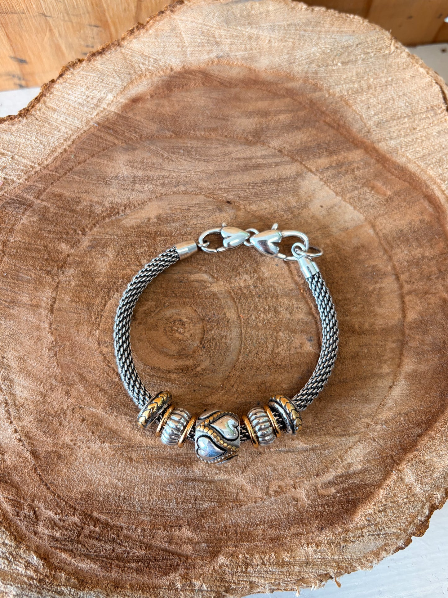 Brighton Two Tone Heart Bracelet