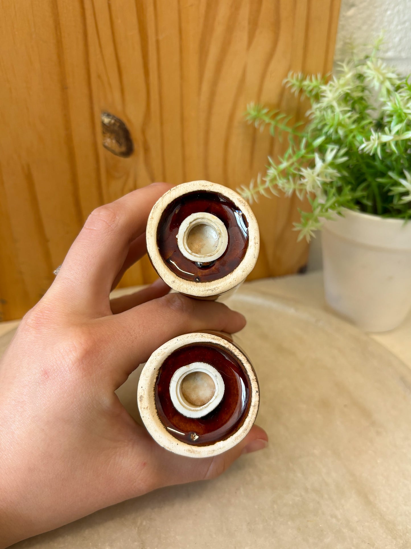 Vtg Tree Salt & Pepper Shakers